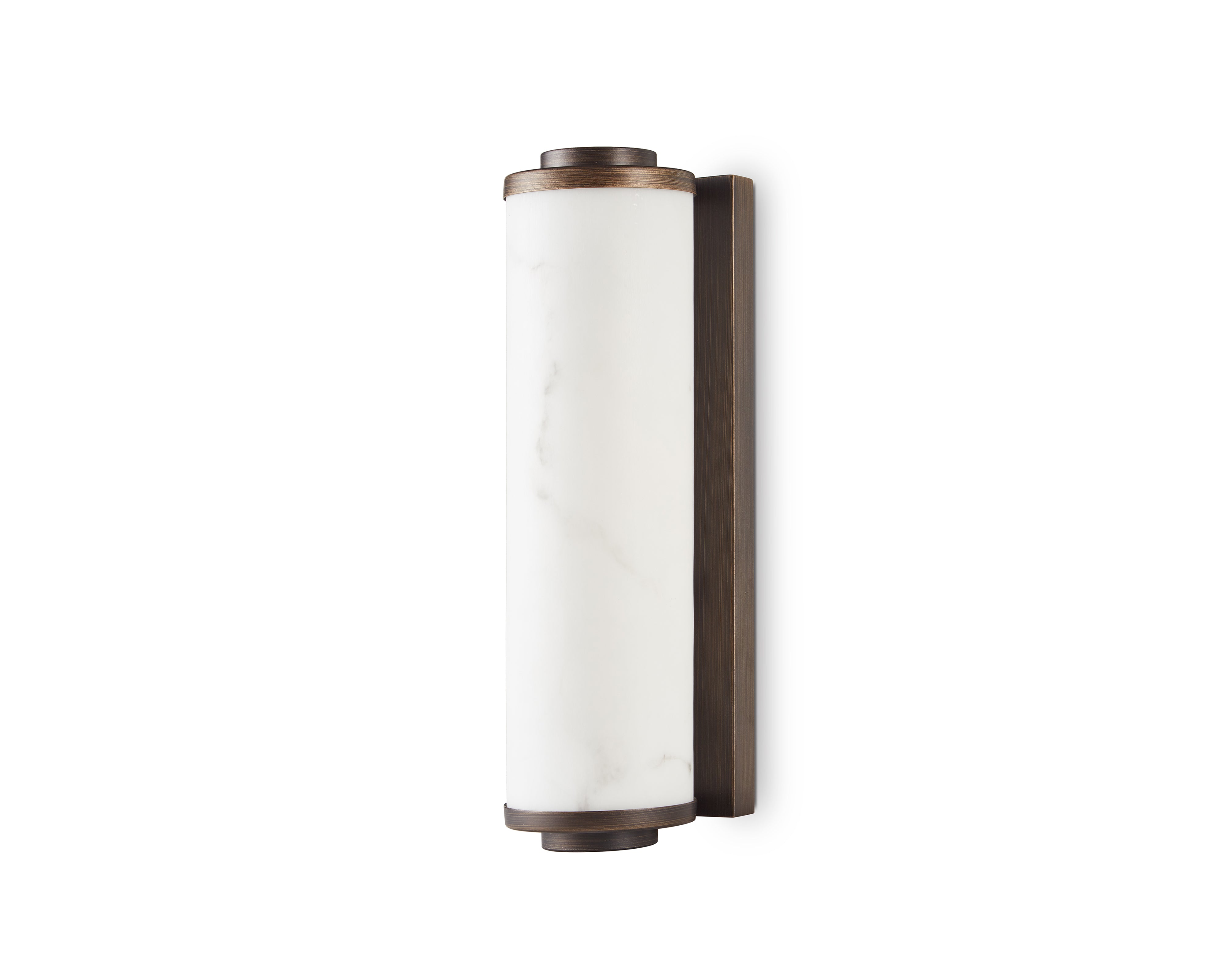 Fento Antique Bronze Small Wall Light with Alabaster Effect Shade by Liang & Eimil