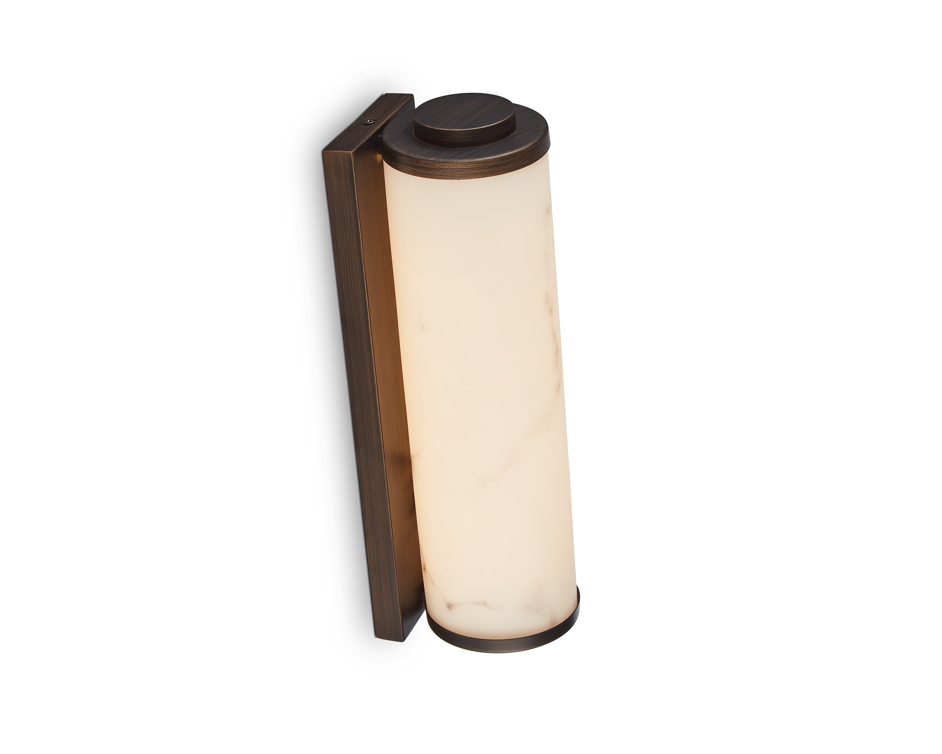 Fento Antique Bronze Small Wall Light with Alabaster Effect Shade by Liang & Eimil