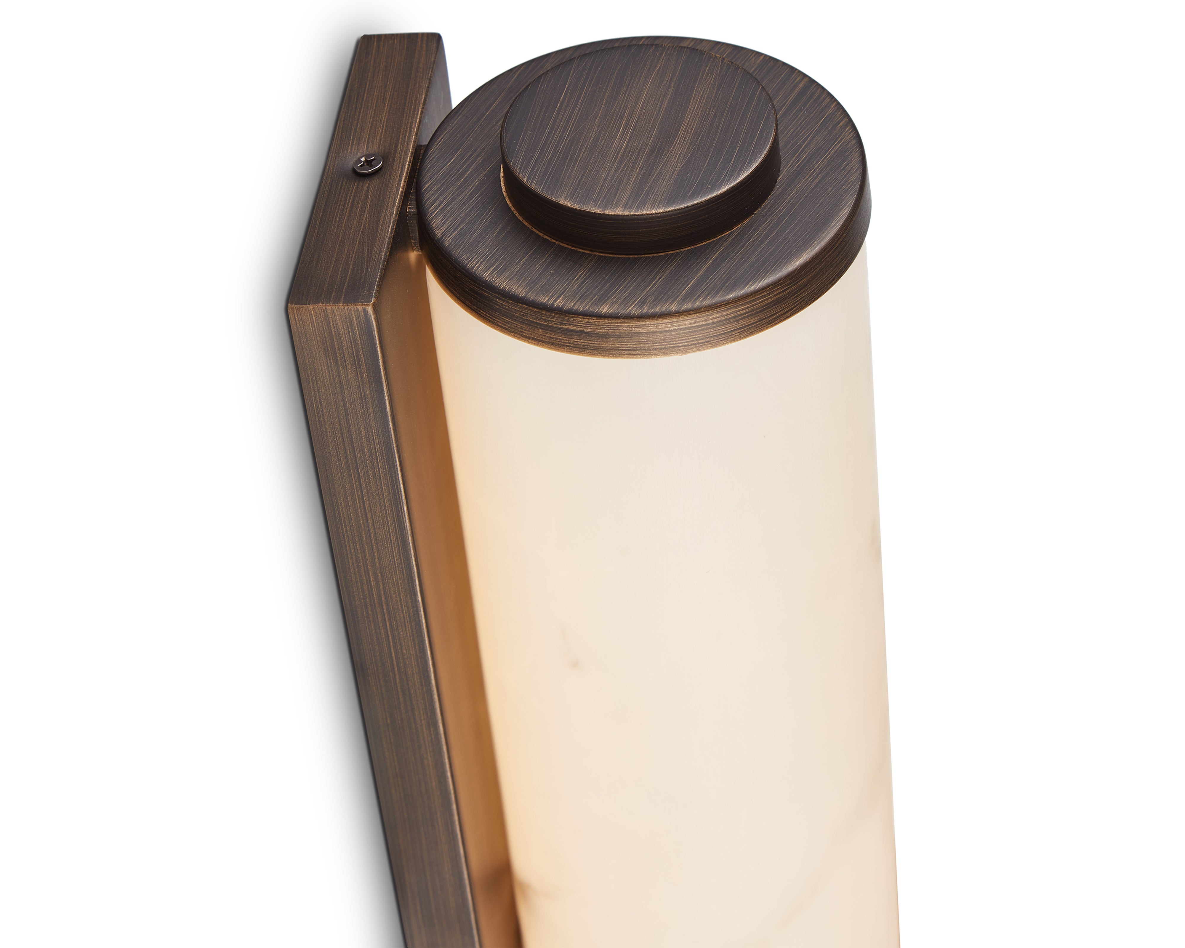 Fento Antique Bronze Small Wall Light with Alabaster Effect Shade by Liang & Eimil