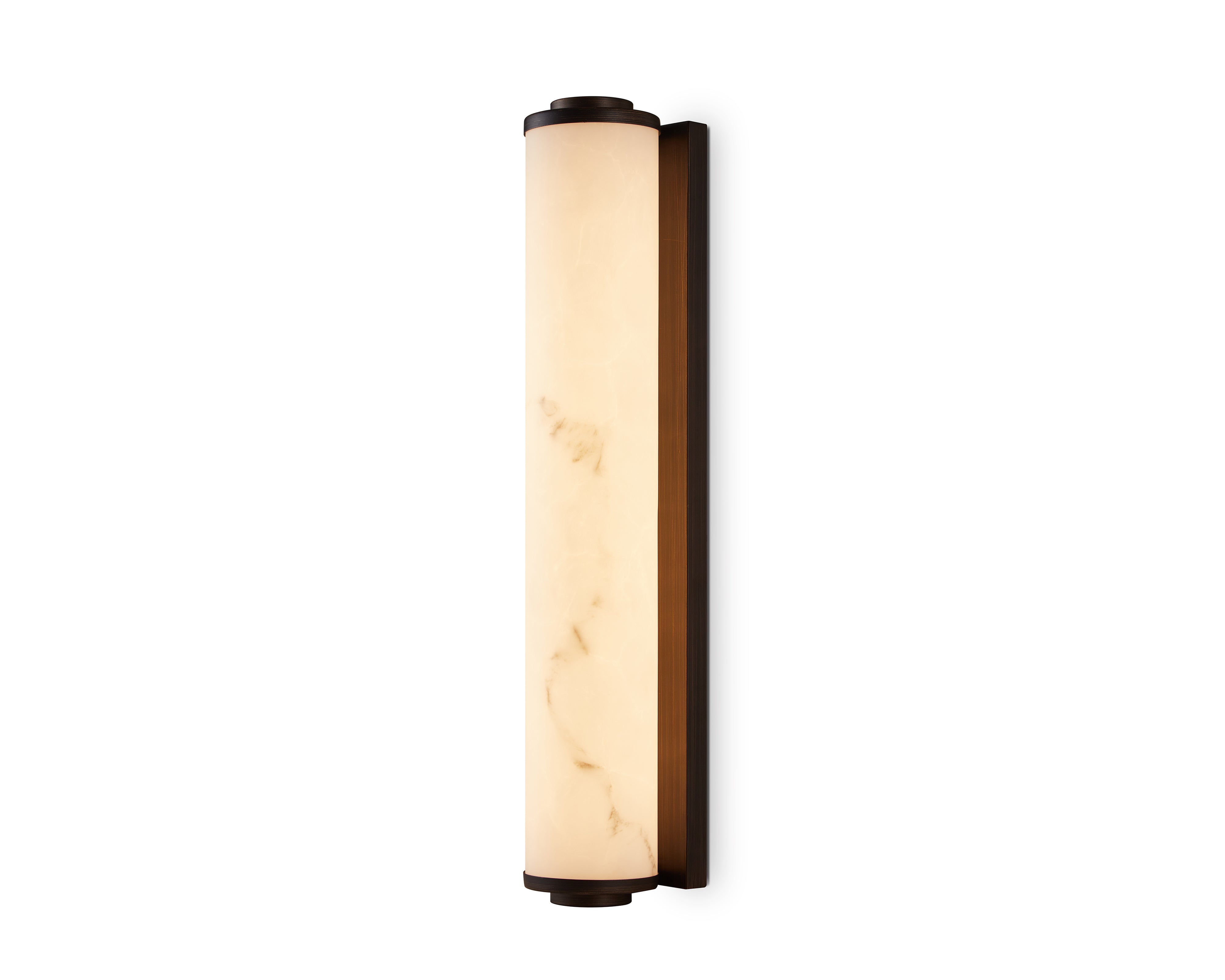 Fento Antique Bronze Large Wall Light with Alabaster Effect Shade by Liang & Eimil