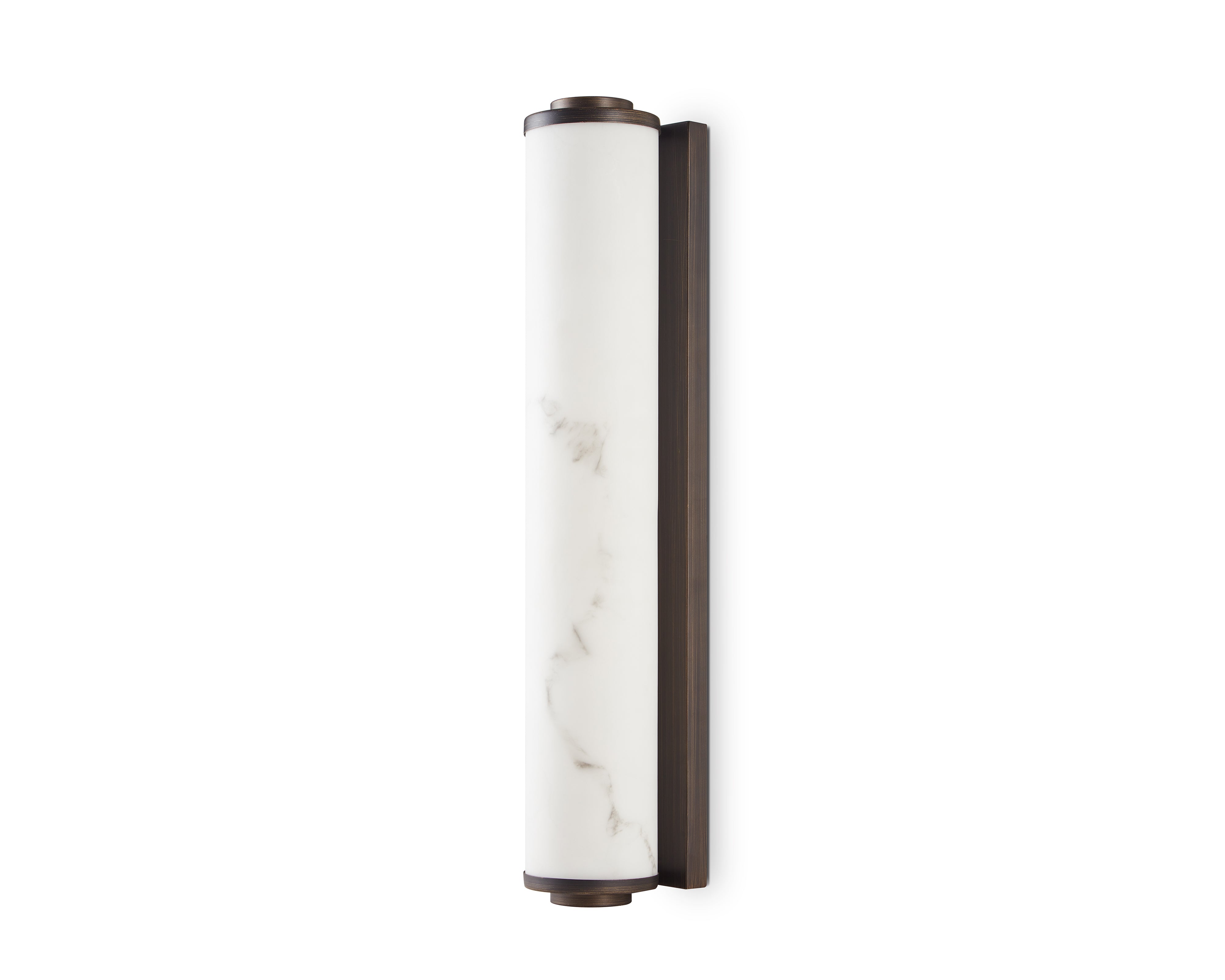 Fento Antique Bronze Large Wall Light with Alabaster Effect Shade by Liang & Eimil