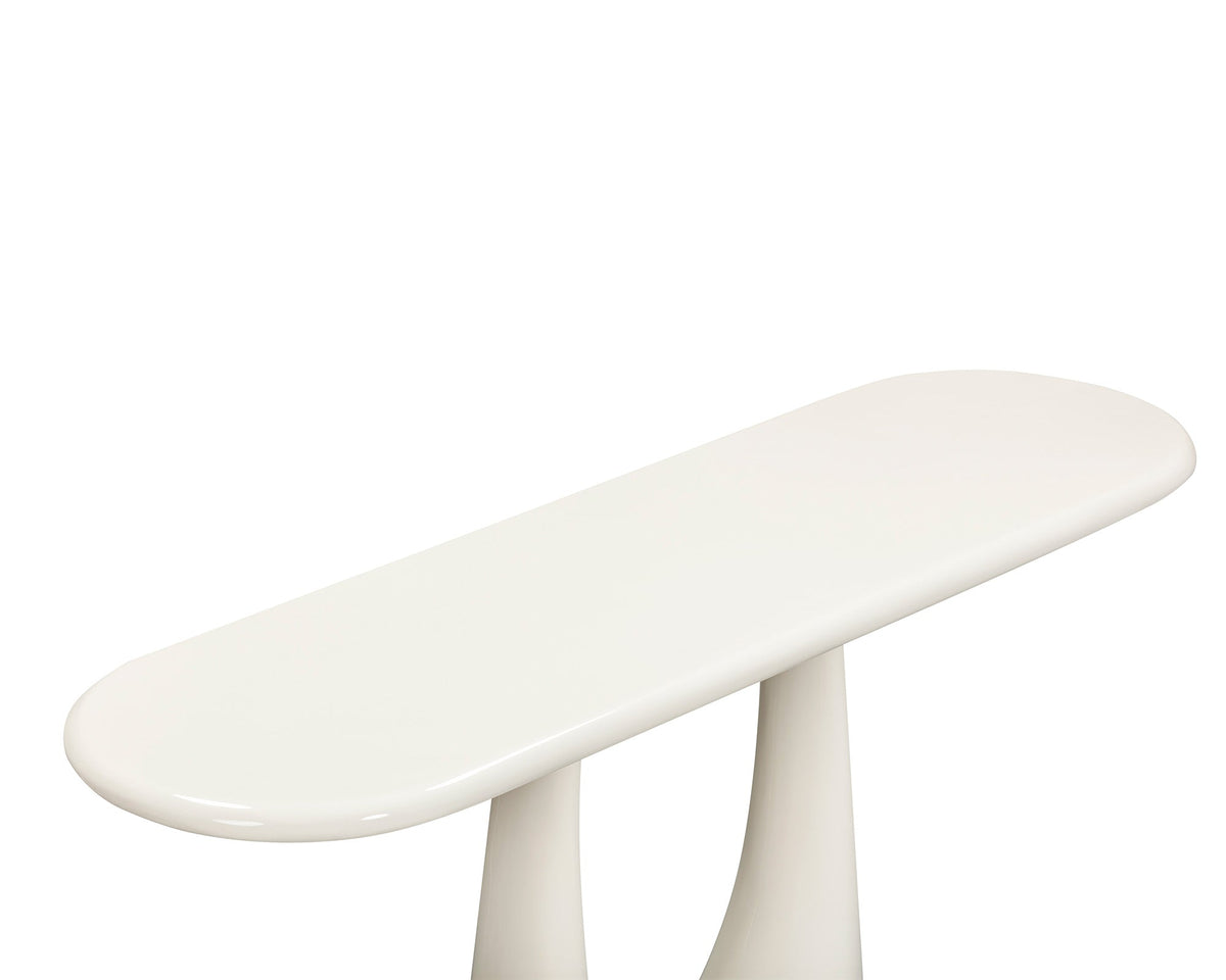 Combe Console Table - Ivory High Gloss Liang & Eimil