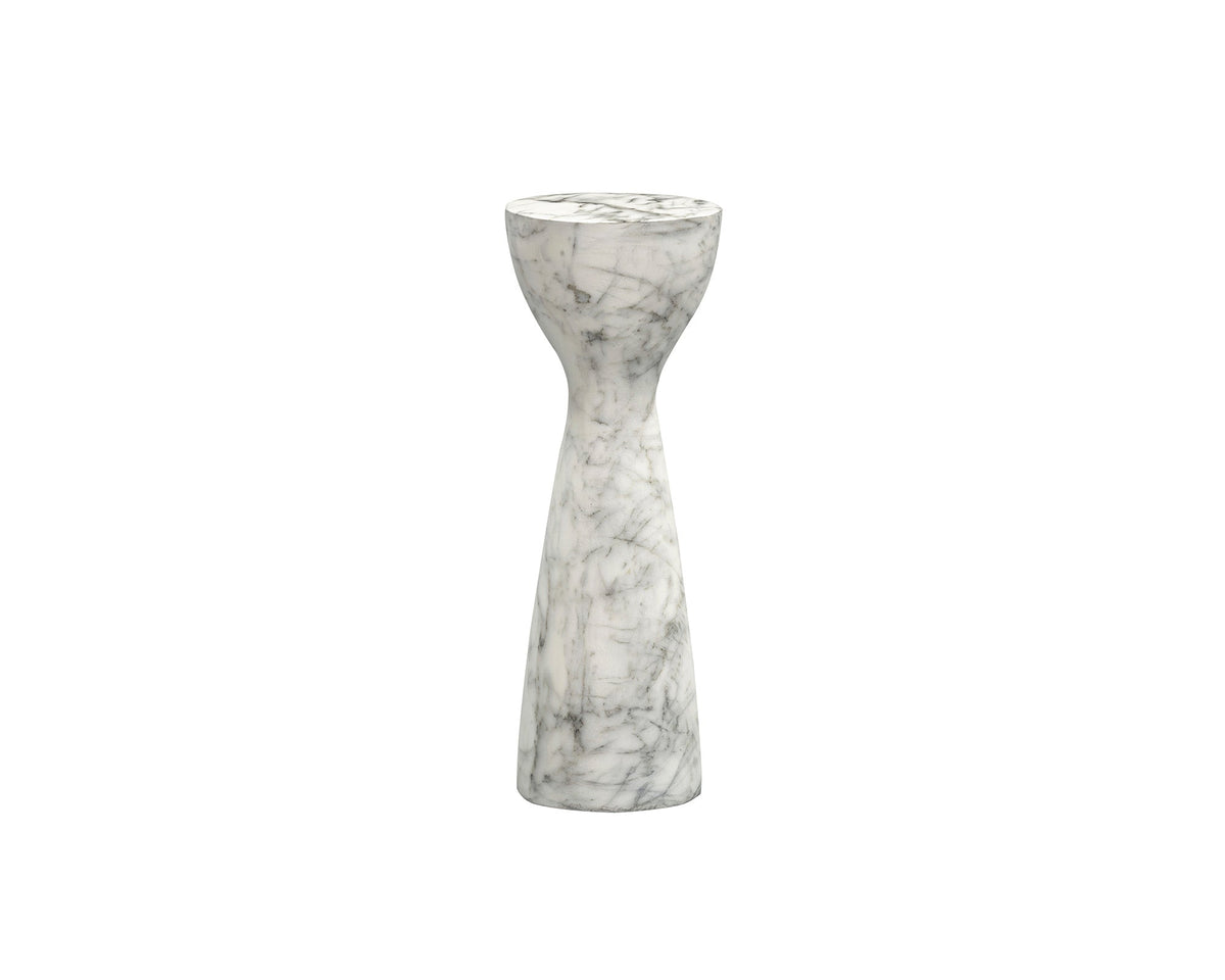 Akali Side Table Small - Carrara White Marble Effect Liang & Eimil