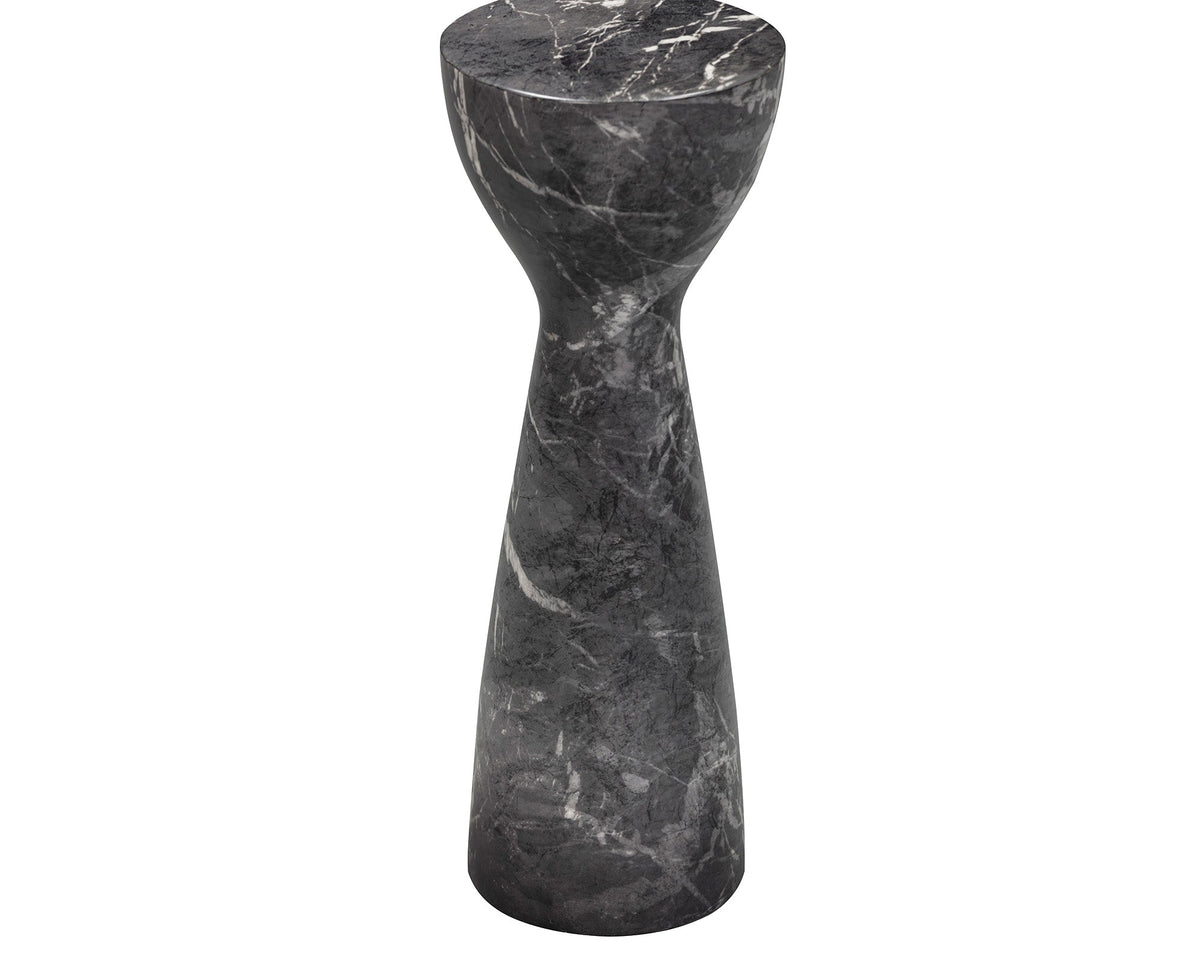 Akali Side Table Small - Marquina Black Marble Effect Liang & Eimil