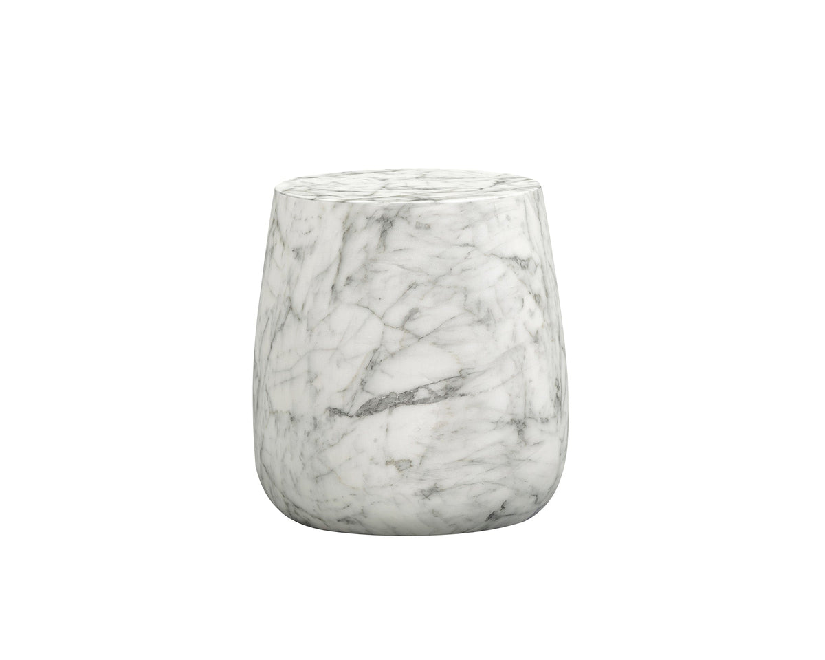 Bongo Side Table - Carrara White Marble Effect Liang & Eimil