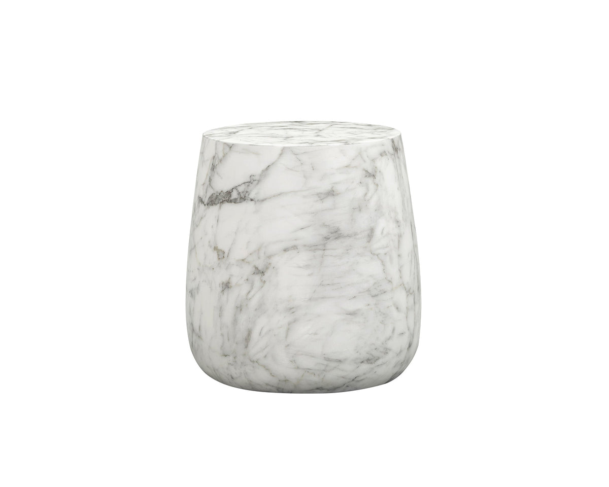 Bongo Side Table - Carrara White Marble Effect Liang & Eimil