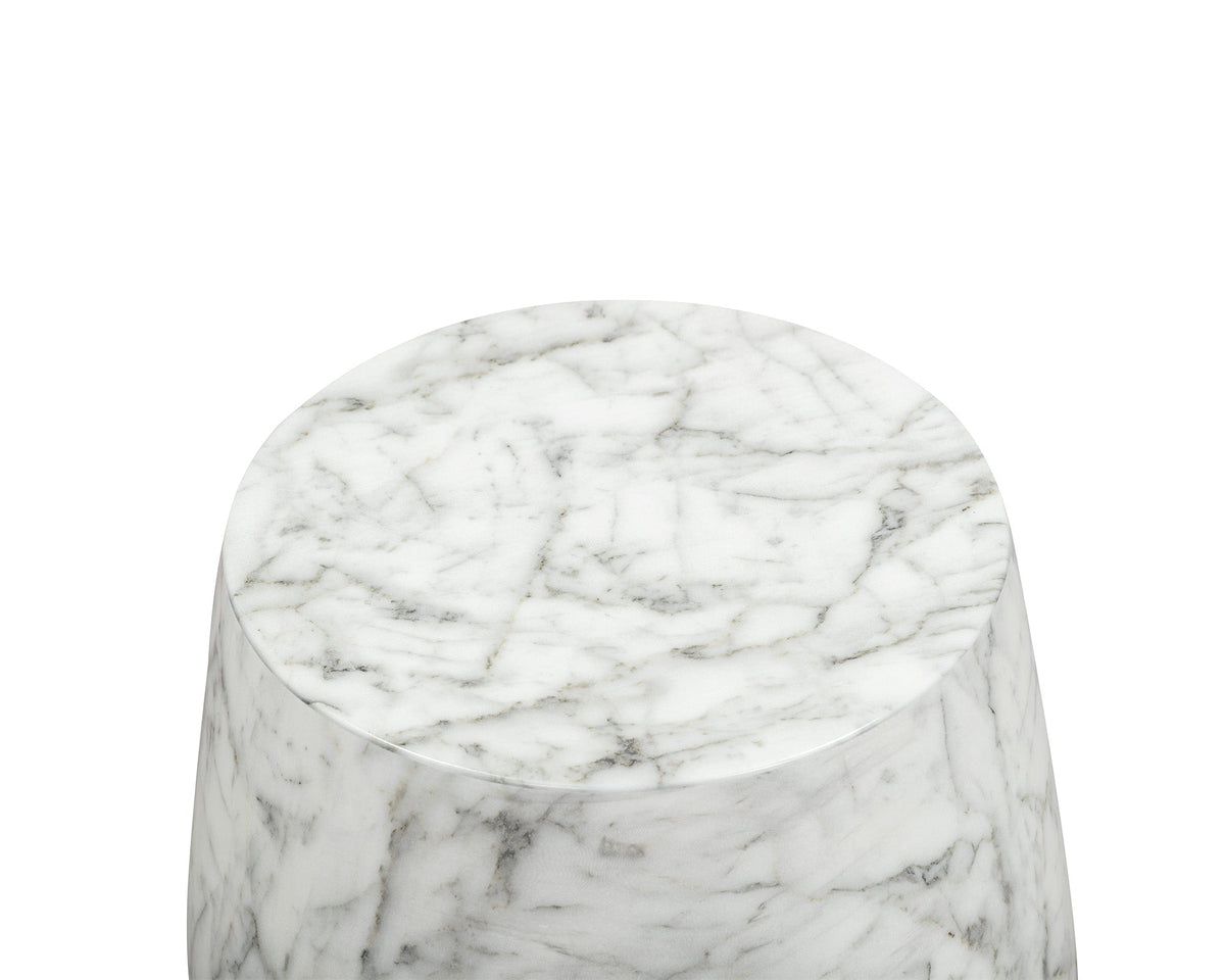 Bongo Side Table - Carrara White Marble Effect Liang & Eimil