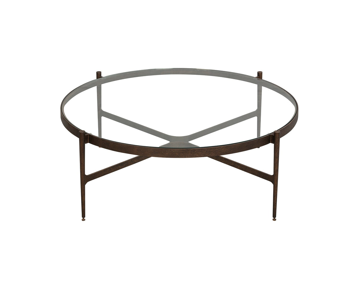 Soho Coffee Table - Antique Brass and Clear Glass Liang & Eimil