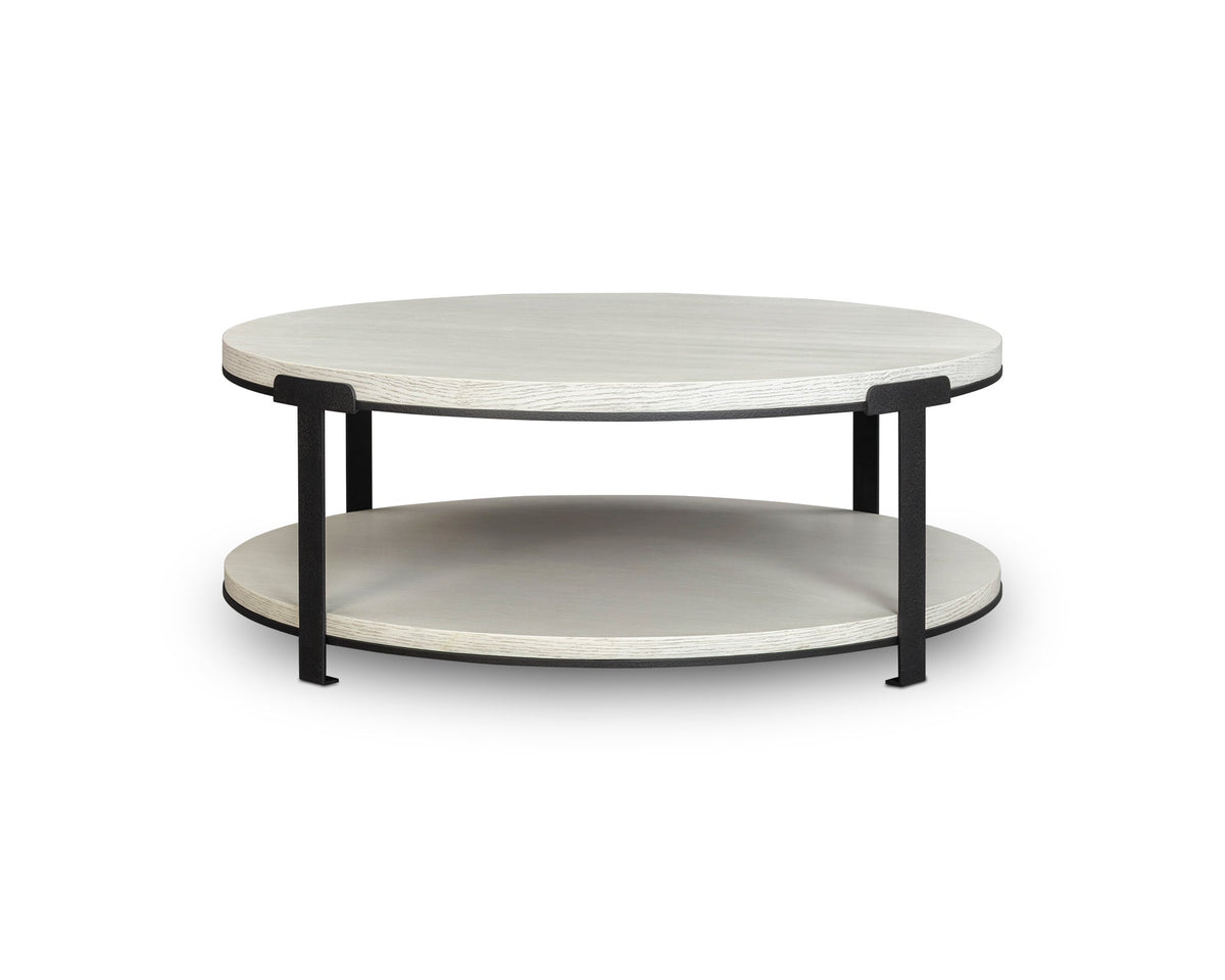 Alcana Coffee Table - Cloud Stained Oak and Black Textured Metal Liang & Eimil