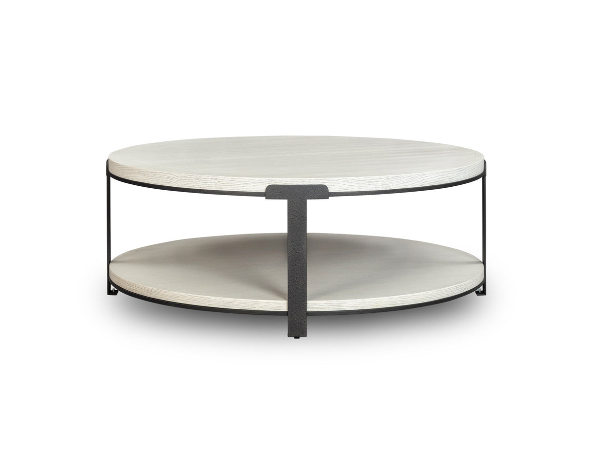 Alcana Coffee Table - Cloud Stained Oak and Black Textured Metal Liang & Eimil