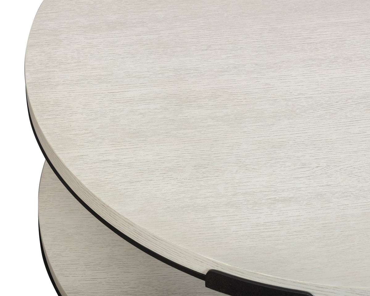 Alcana Coffee Table - Cloud Stained Oak and Black Textured Metal Liang & Eimil