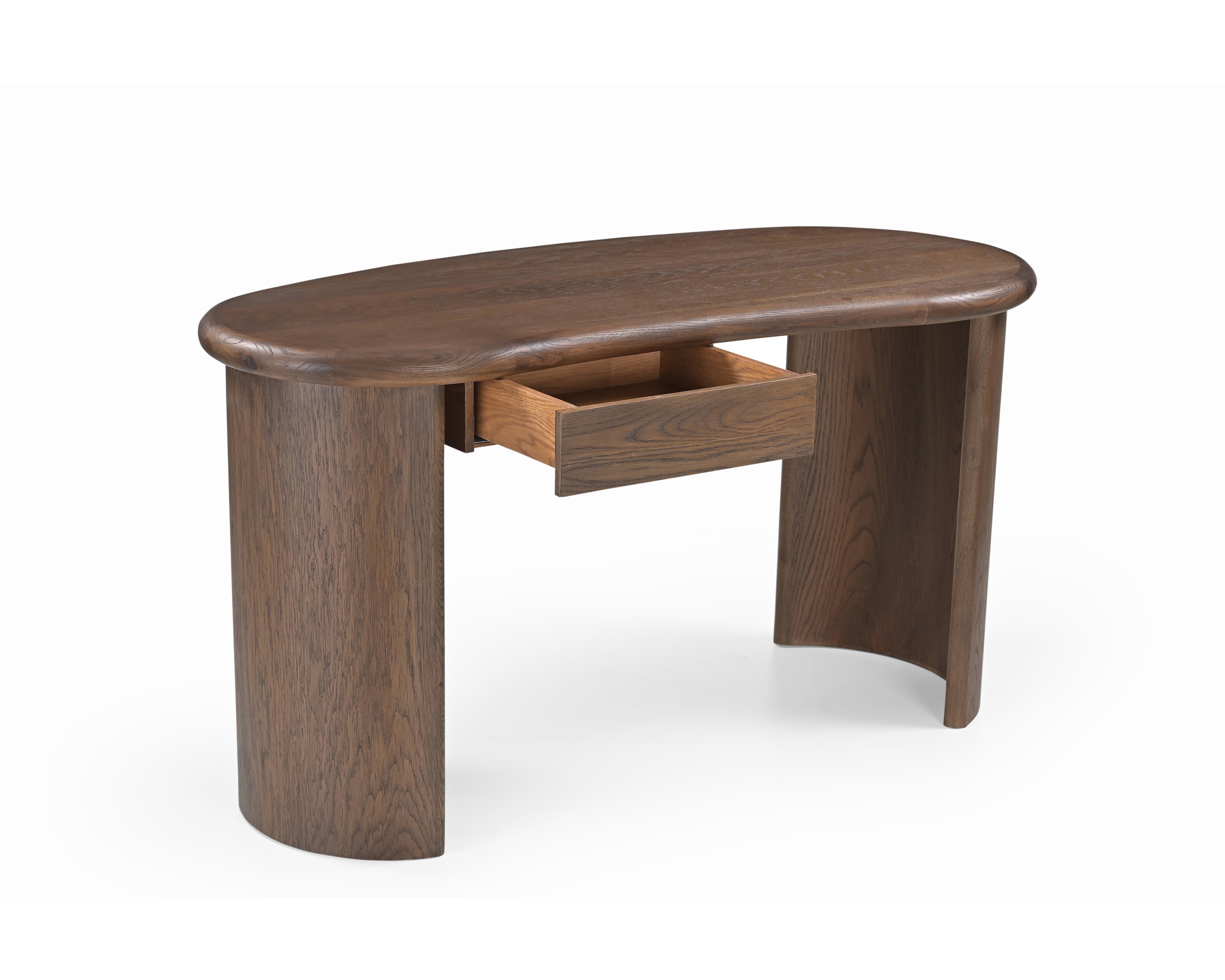 Lluna Brushed Mid-brown Oak Desk by Liang & Eimil