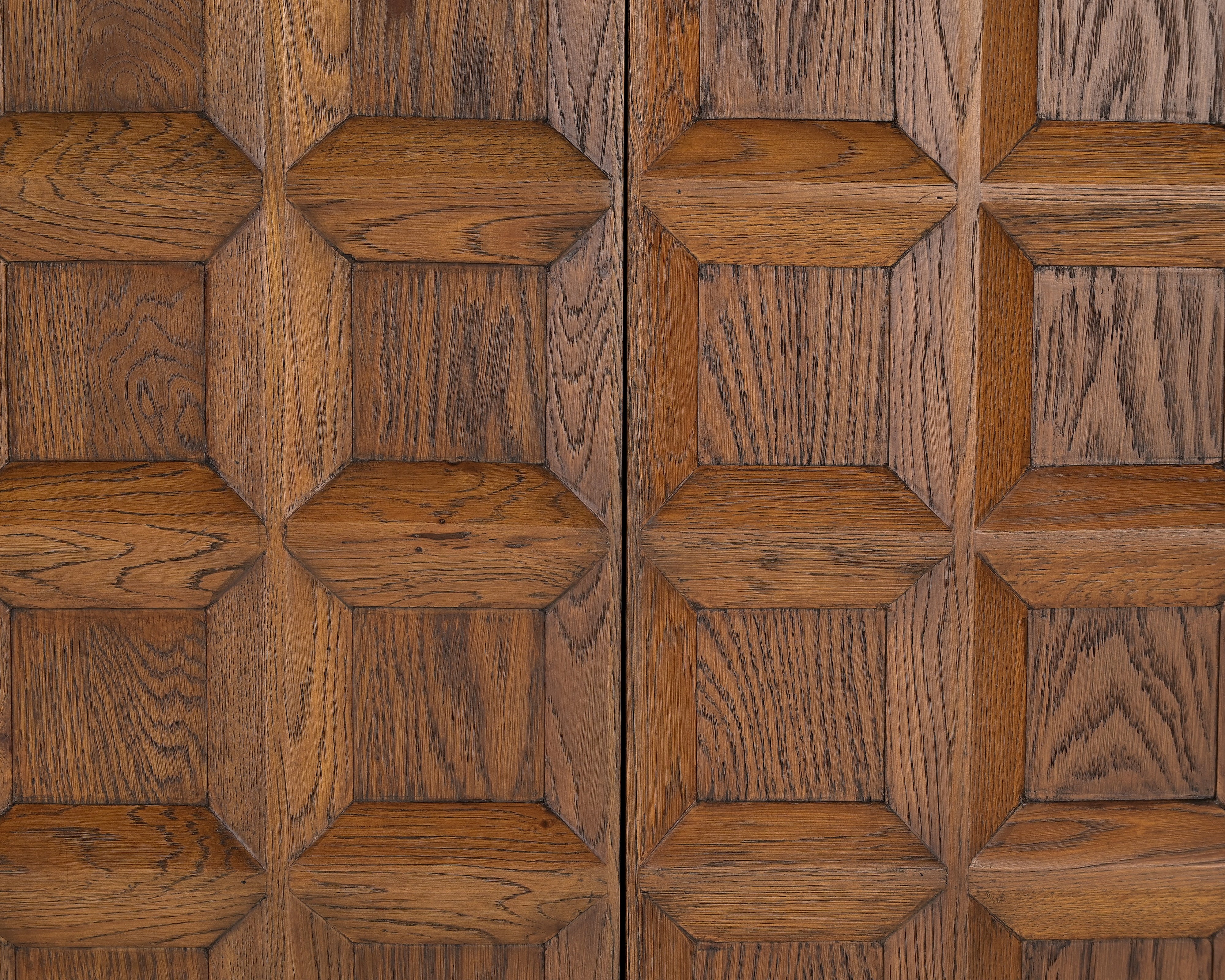 Llauna Brushed Mid-Brown Oak 4 Door Sideboard by Liang & Eimil