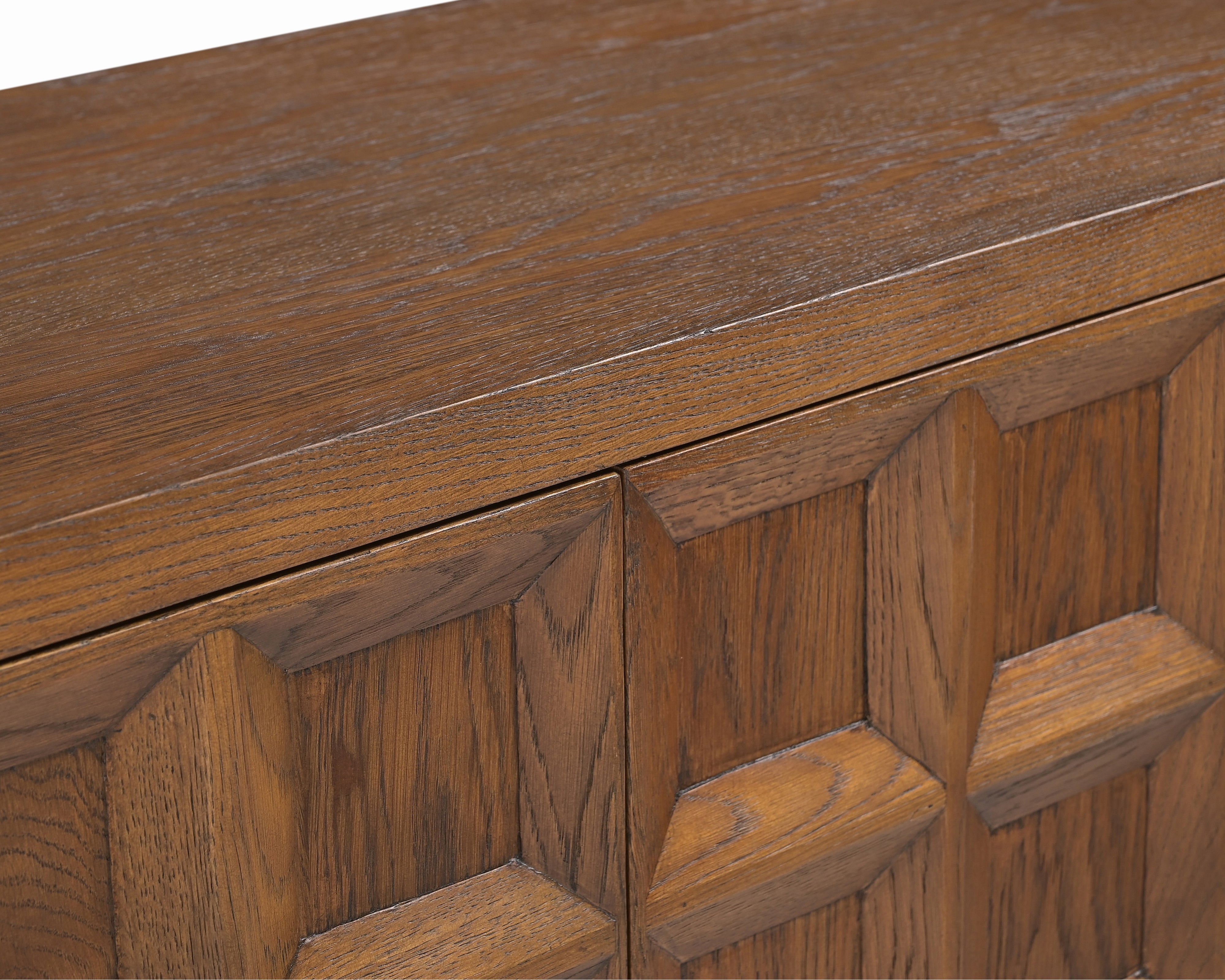Llauna Brushed Mid-Brown Oak 4 Door Sideboard by Liang & Eimil