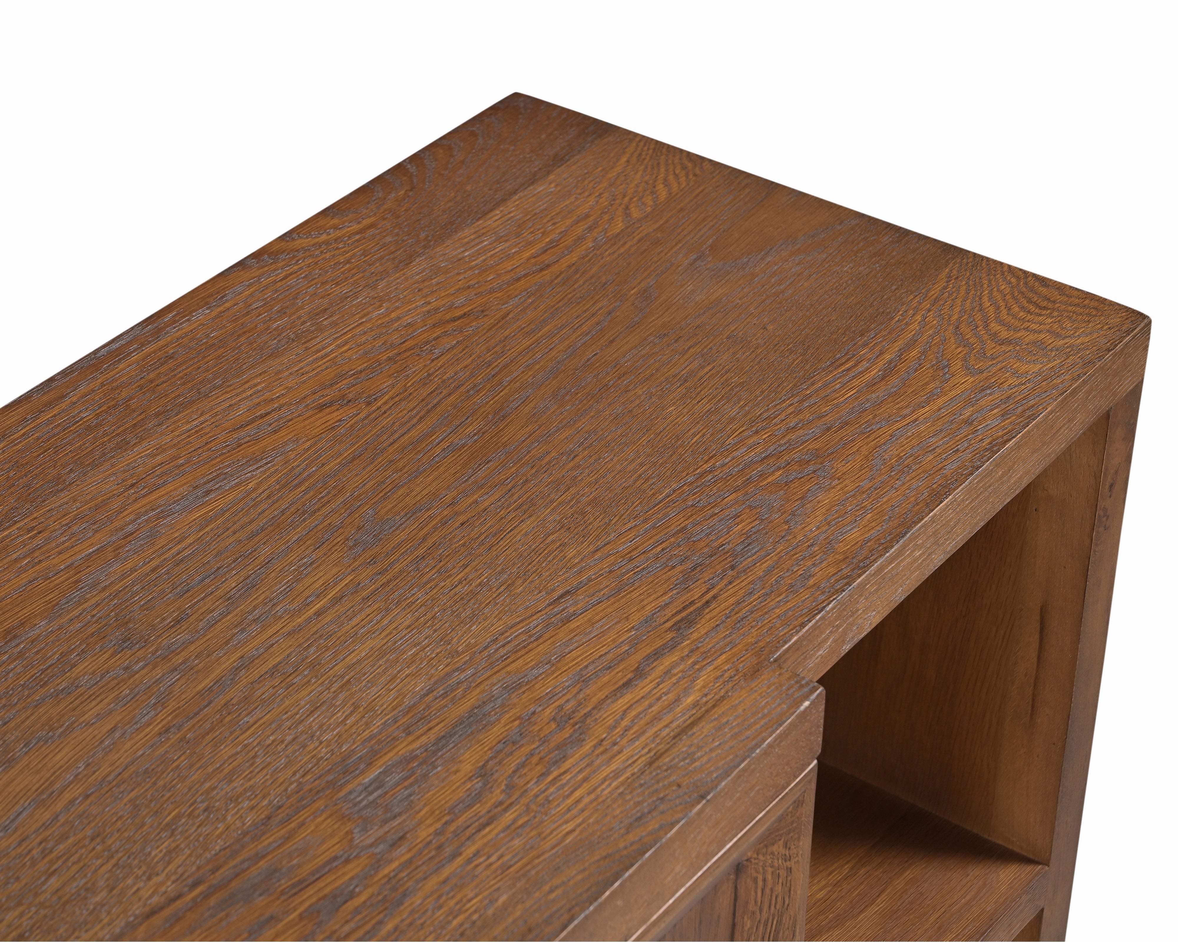 Llauna Brushed Mid-Brown Oak 4 Door Sideboard by Liang & Eimil