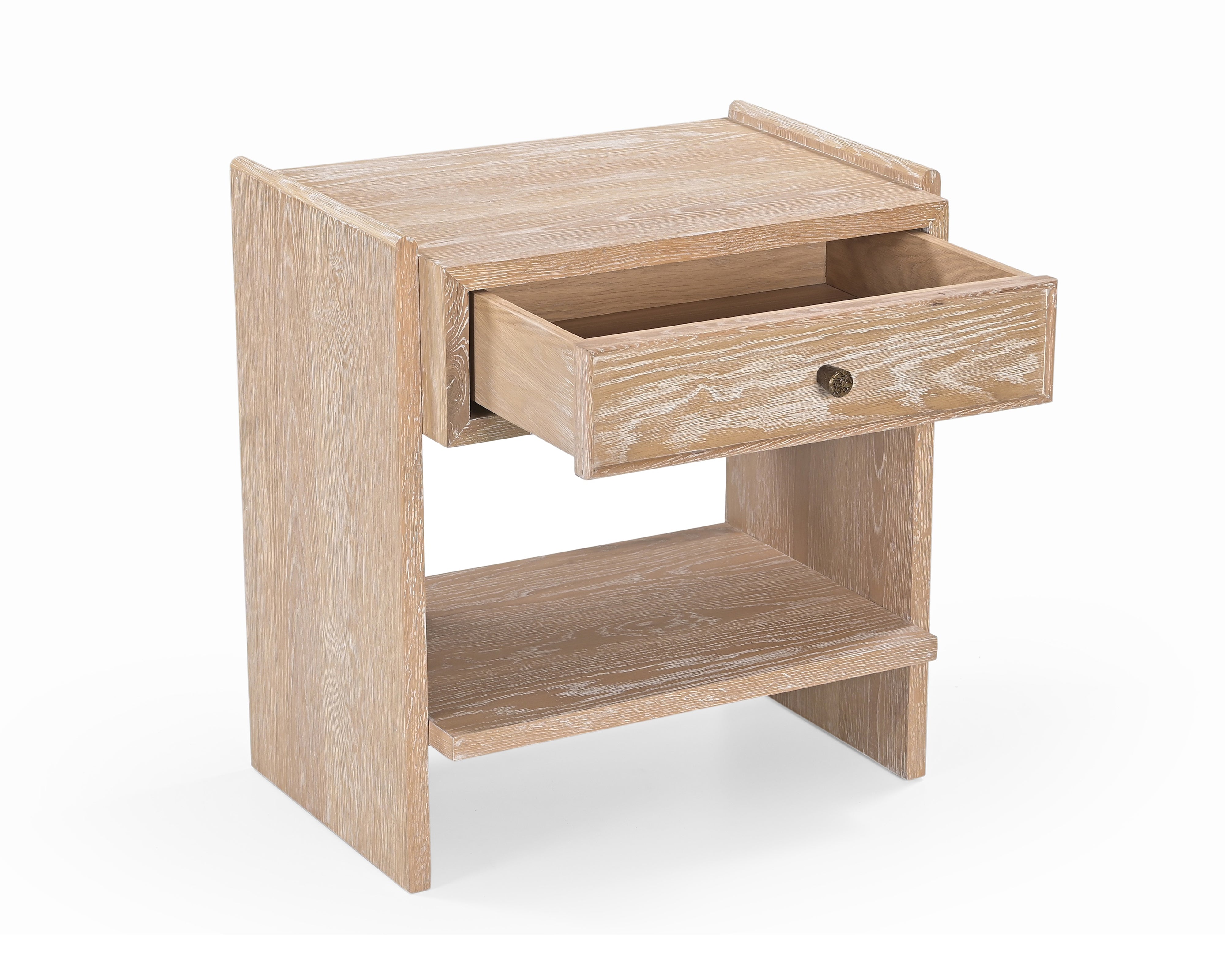 Trive Bedside Table - Brushed Natural American White Oak by Liang & Eimil
