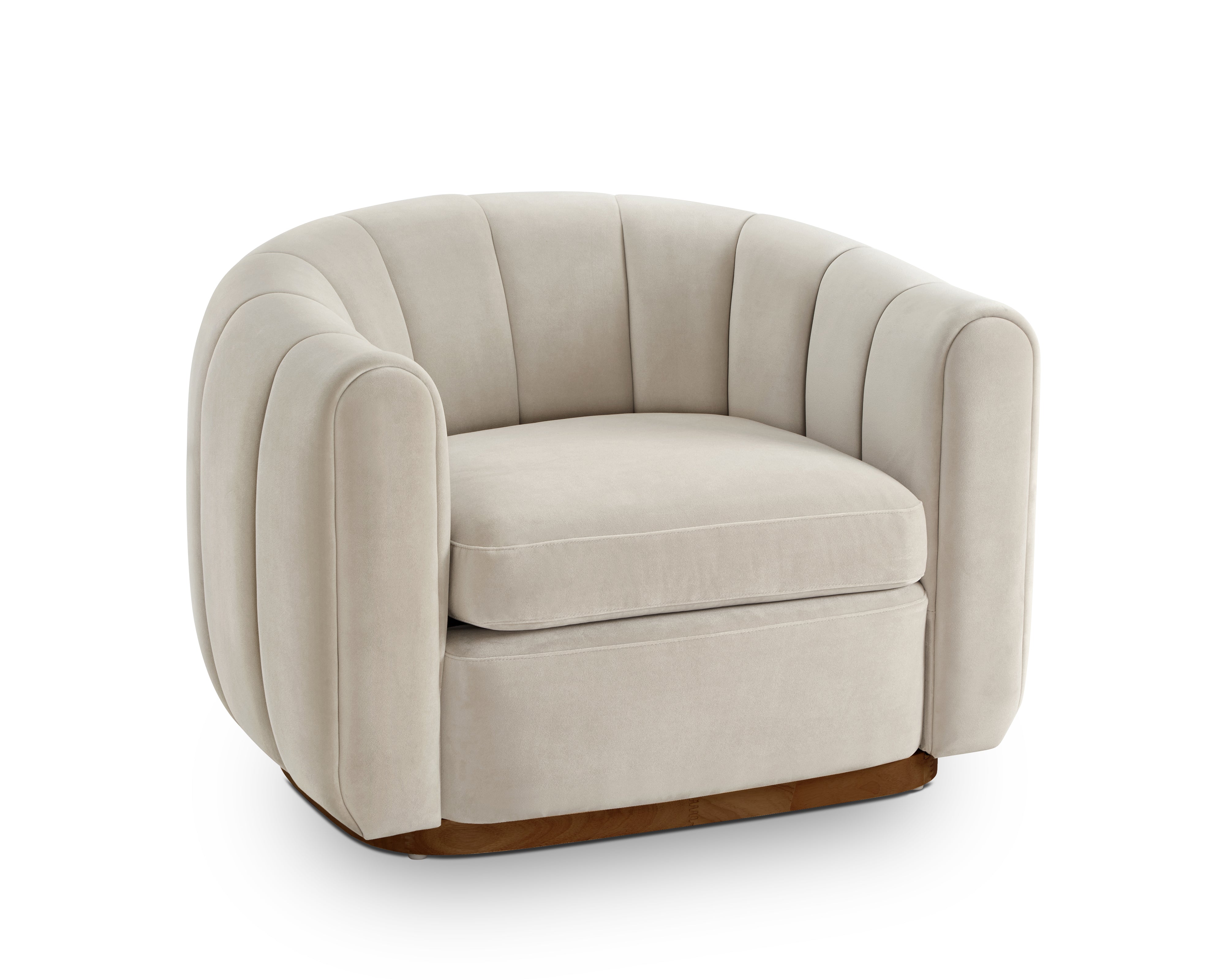 Arles Occasional Chair - Melbourne Stone & Walnut by Liang & Eimil