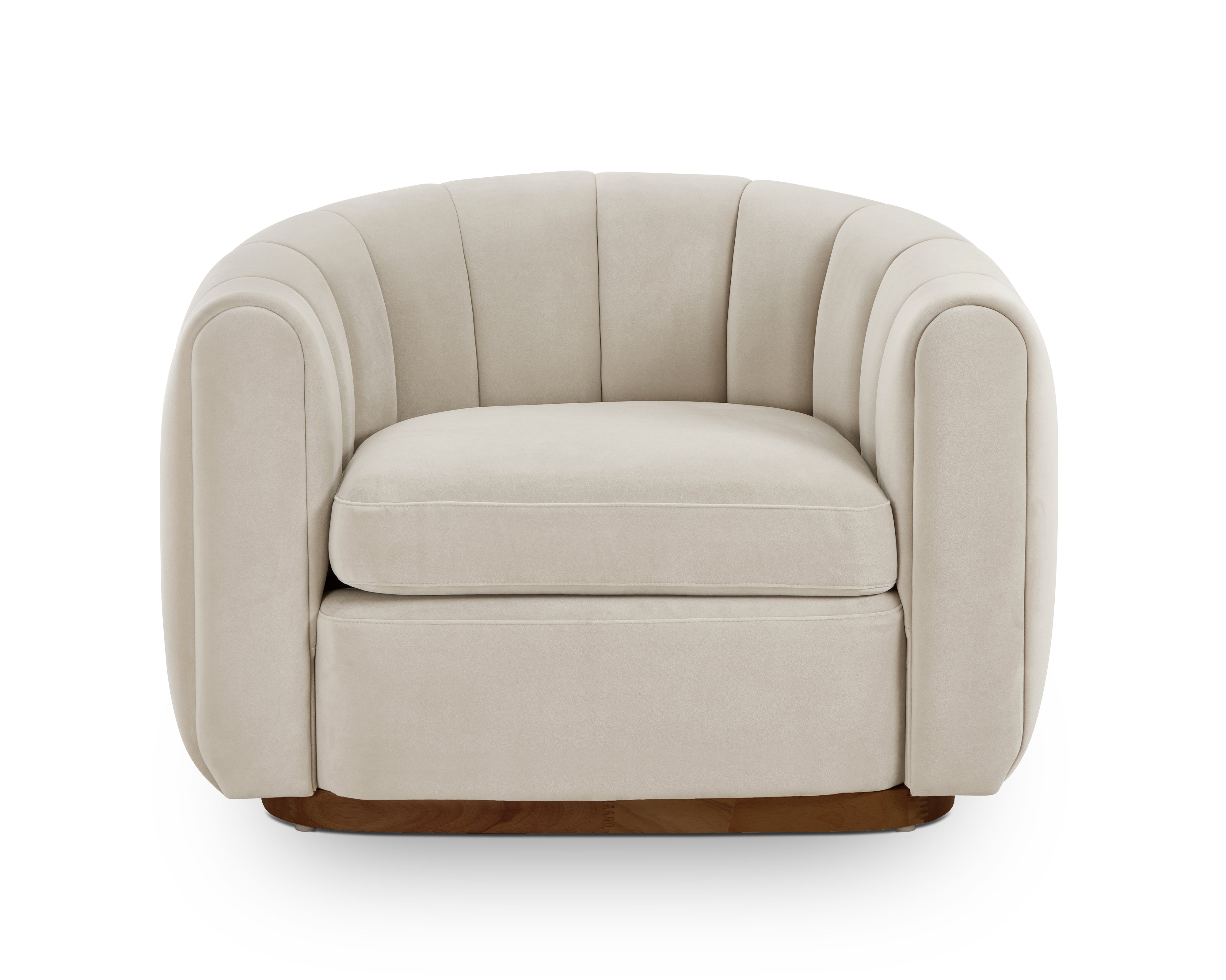 Arles Occasional Chair - Melbourne Stone & Walnut by Liang & Eimil