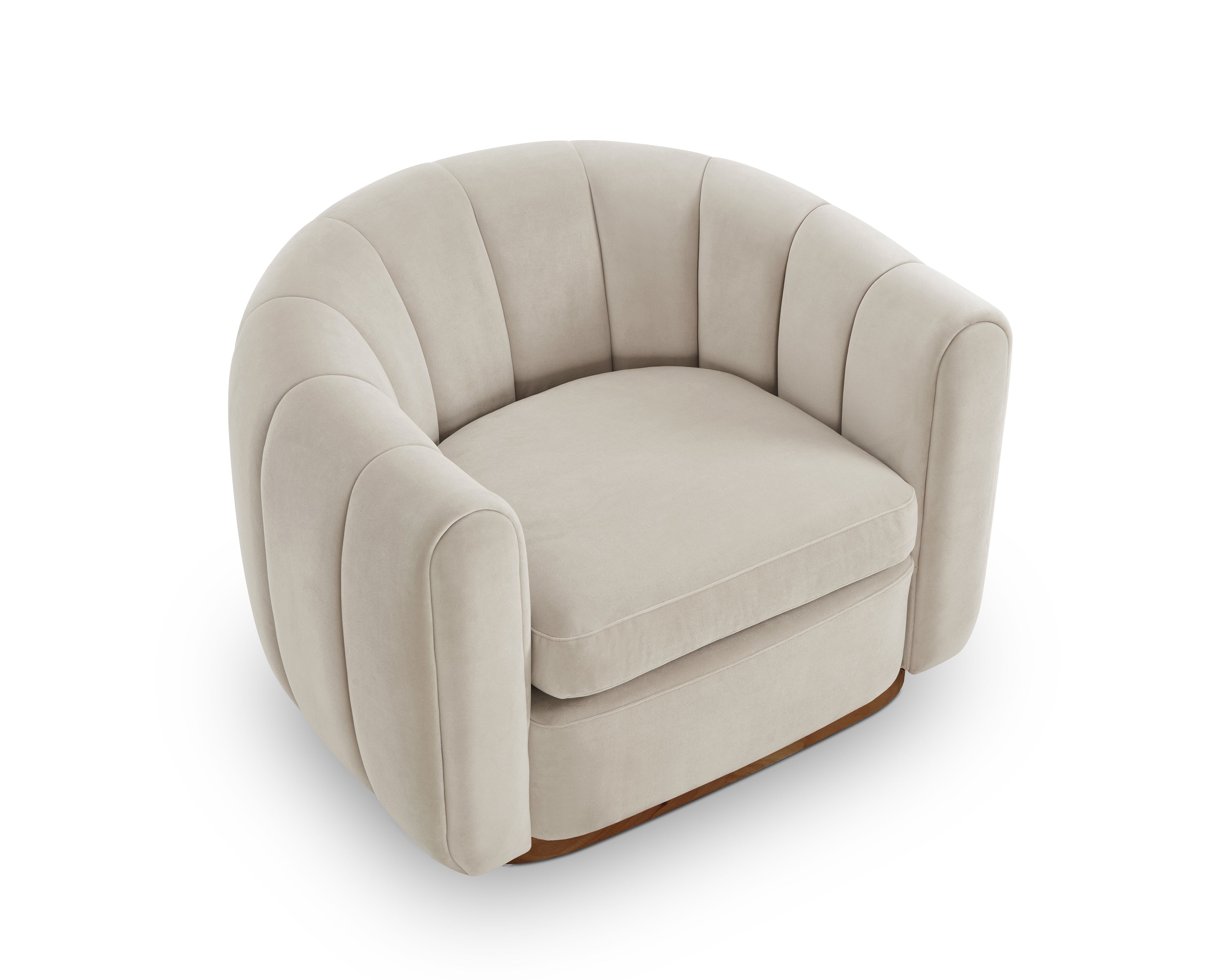 Arles Occasional Chair - Melbourne Stone & Walnut by Liang & Eimil