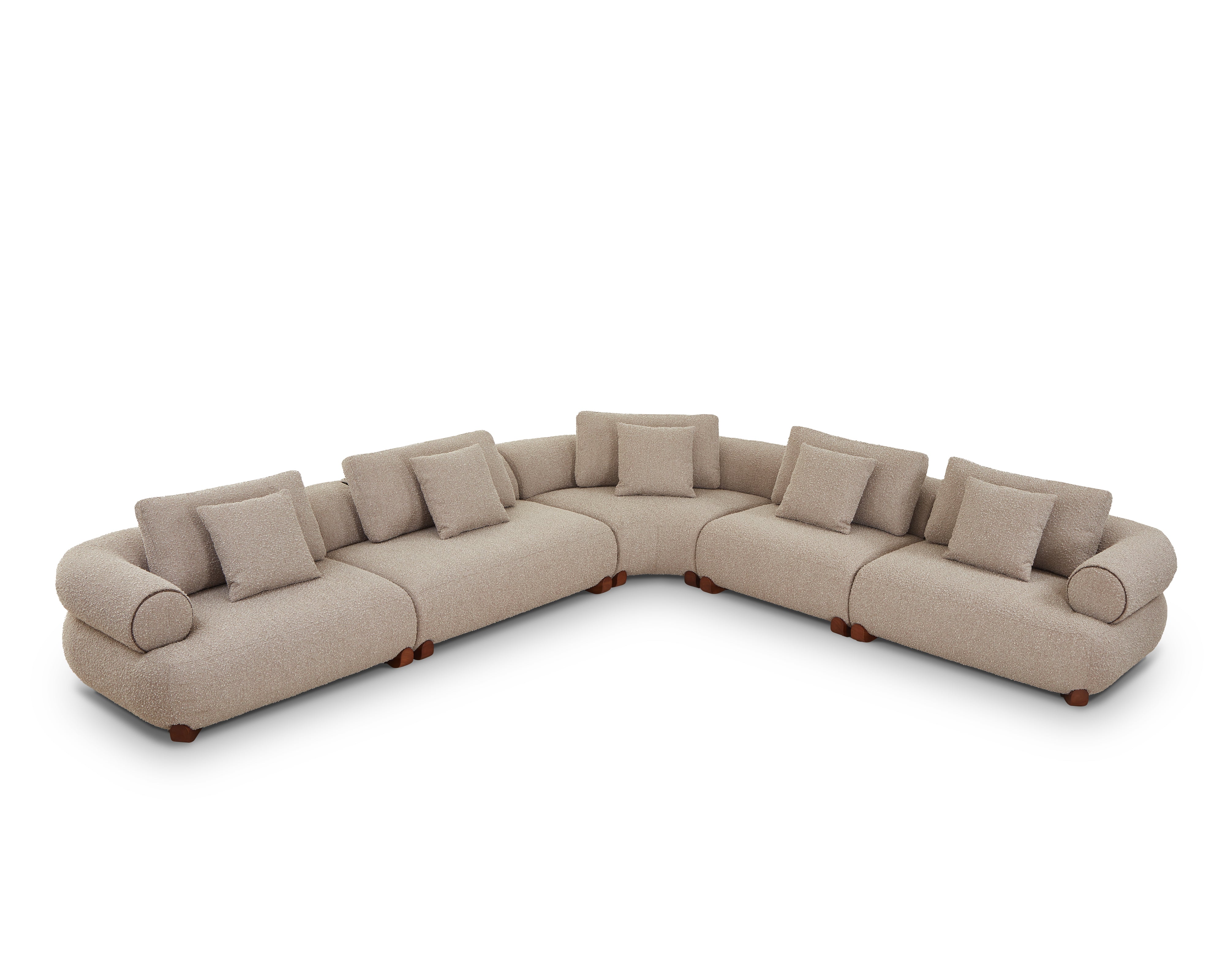 Cotto Modular Sofa Corner - Amalfy Taupe & Middle Brown by Liang & Eimil