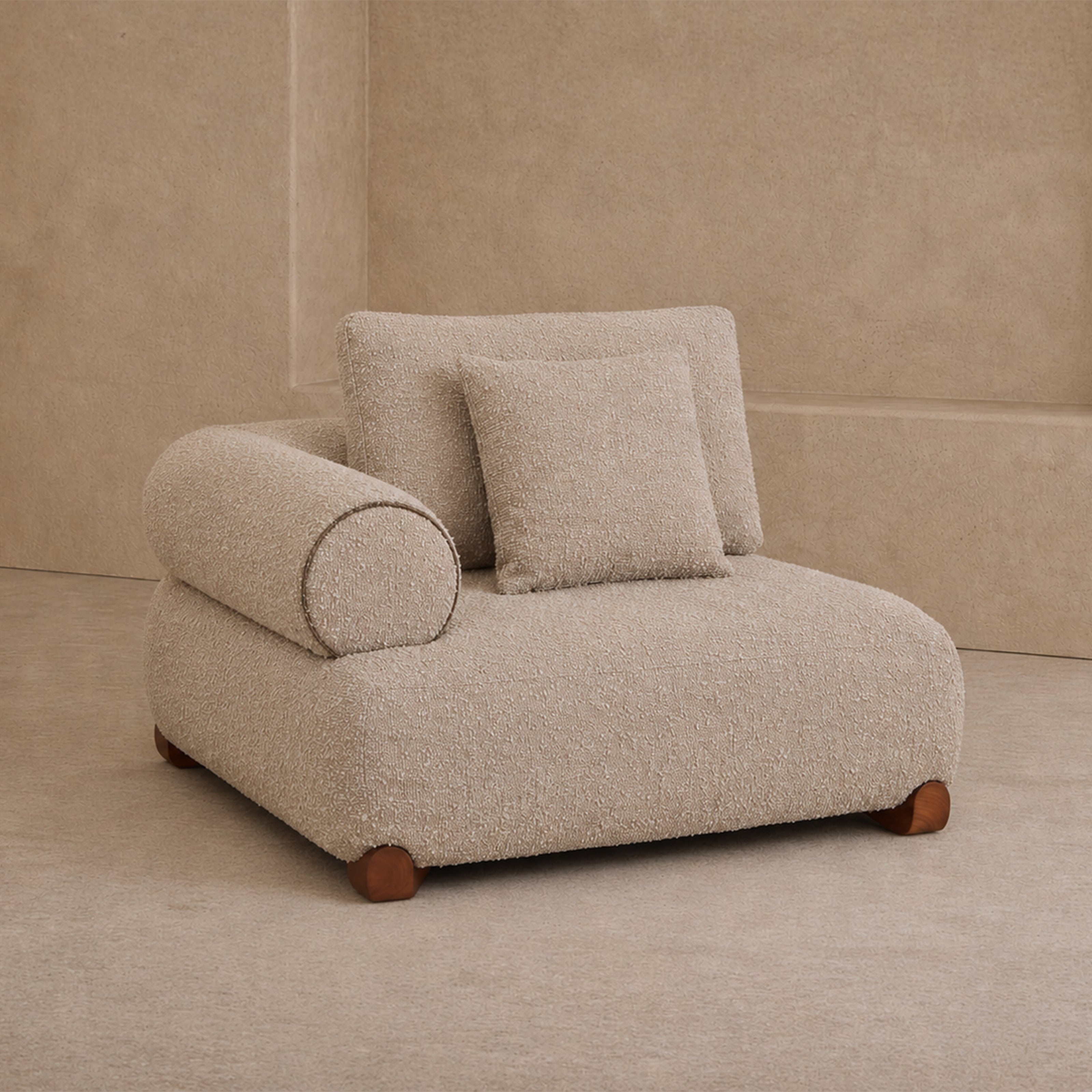 Cotto Modular Sofa Right - Amalfy Taupe & Middle Brown by Liang & Eimil