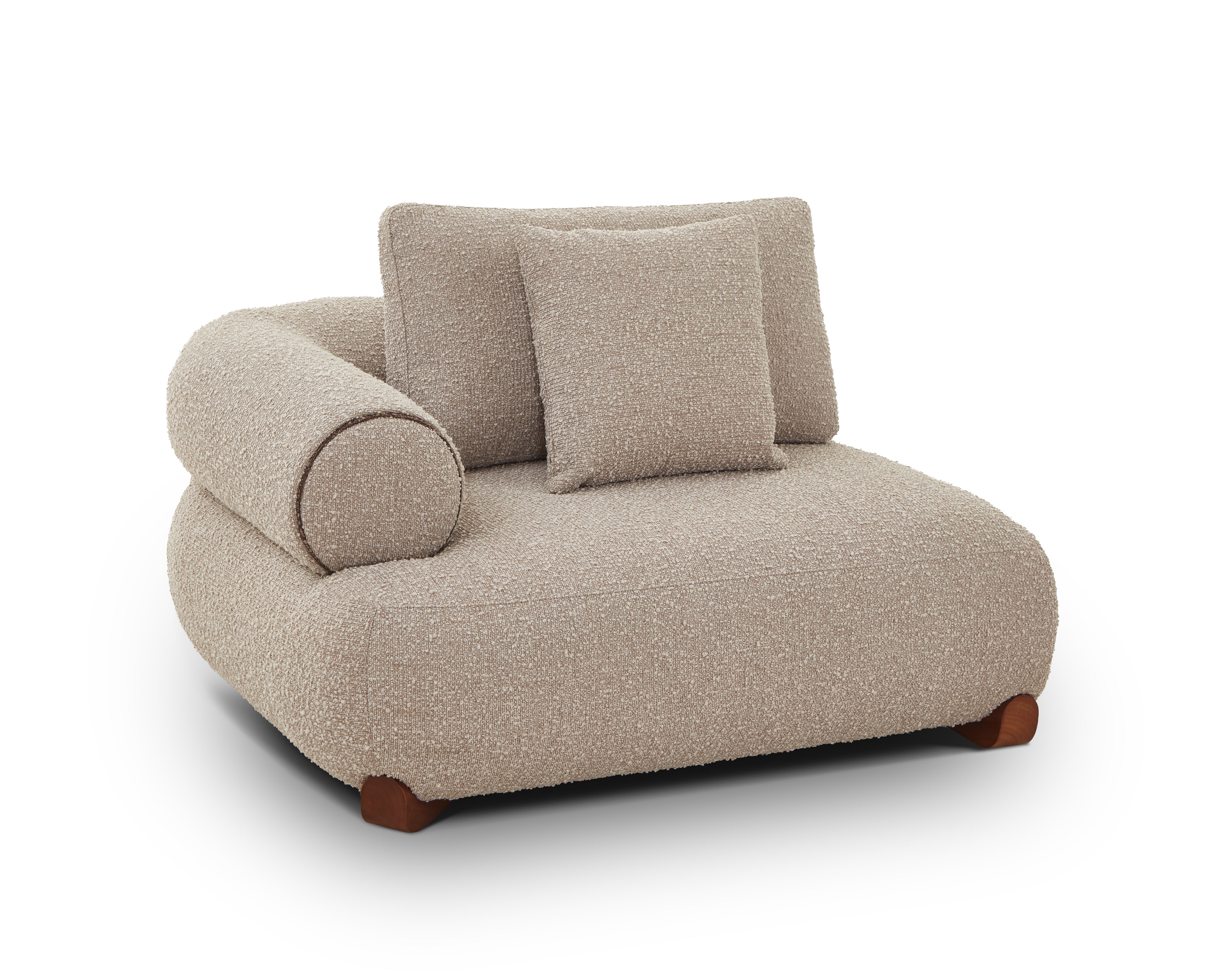Cotto Modular Sofa Right - Amalfy Taupe & Middle Brown by Liang & Eimil