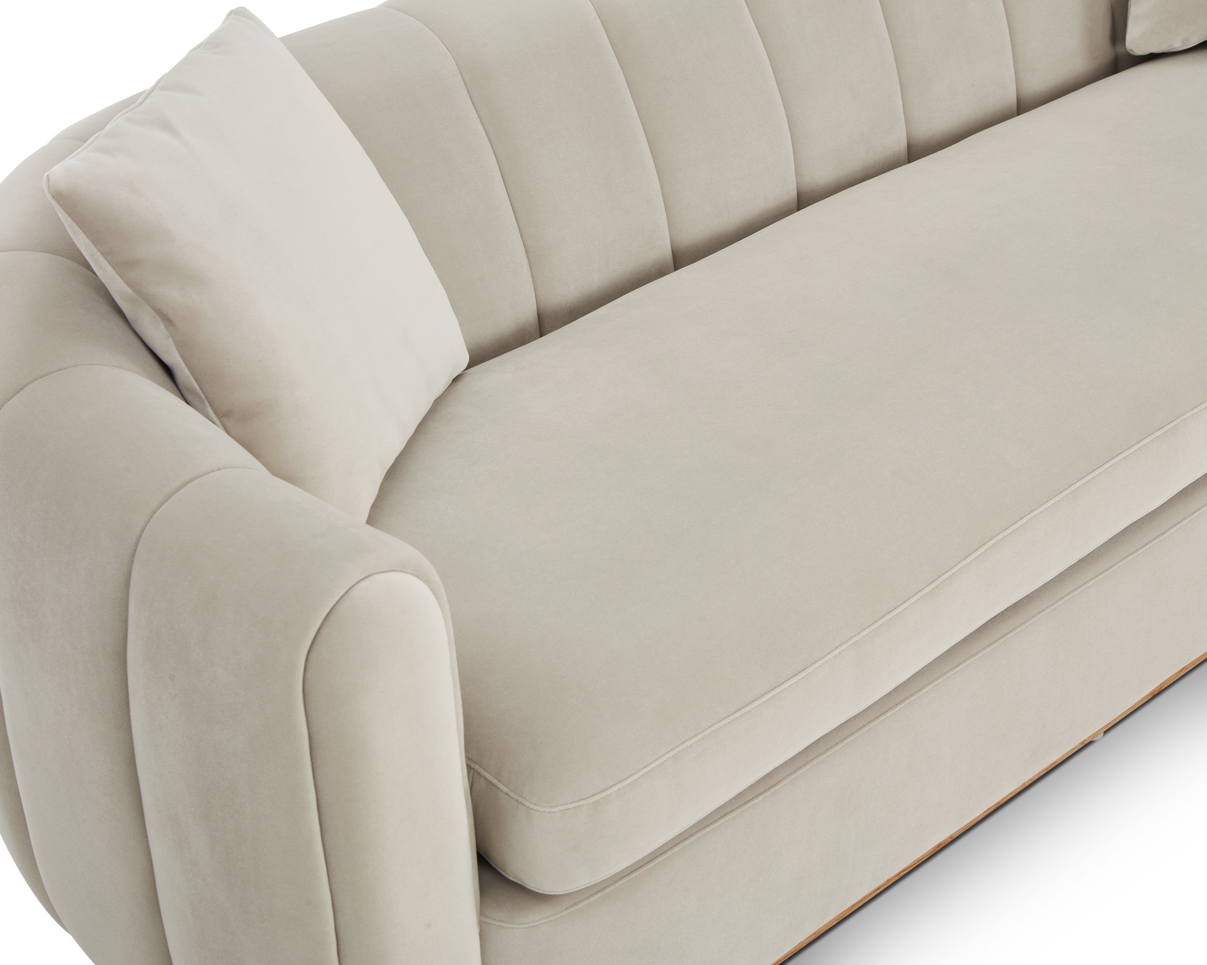 Arles 3 Seater Sofa - Melbourne Stone & Natural Wood by Liang & Eimil