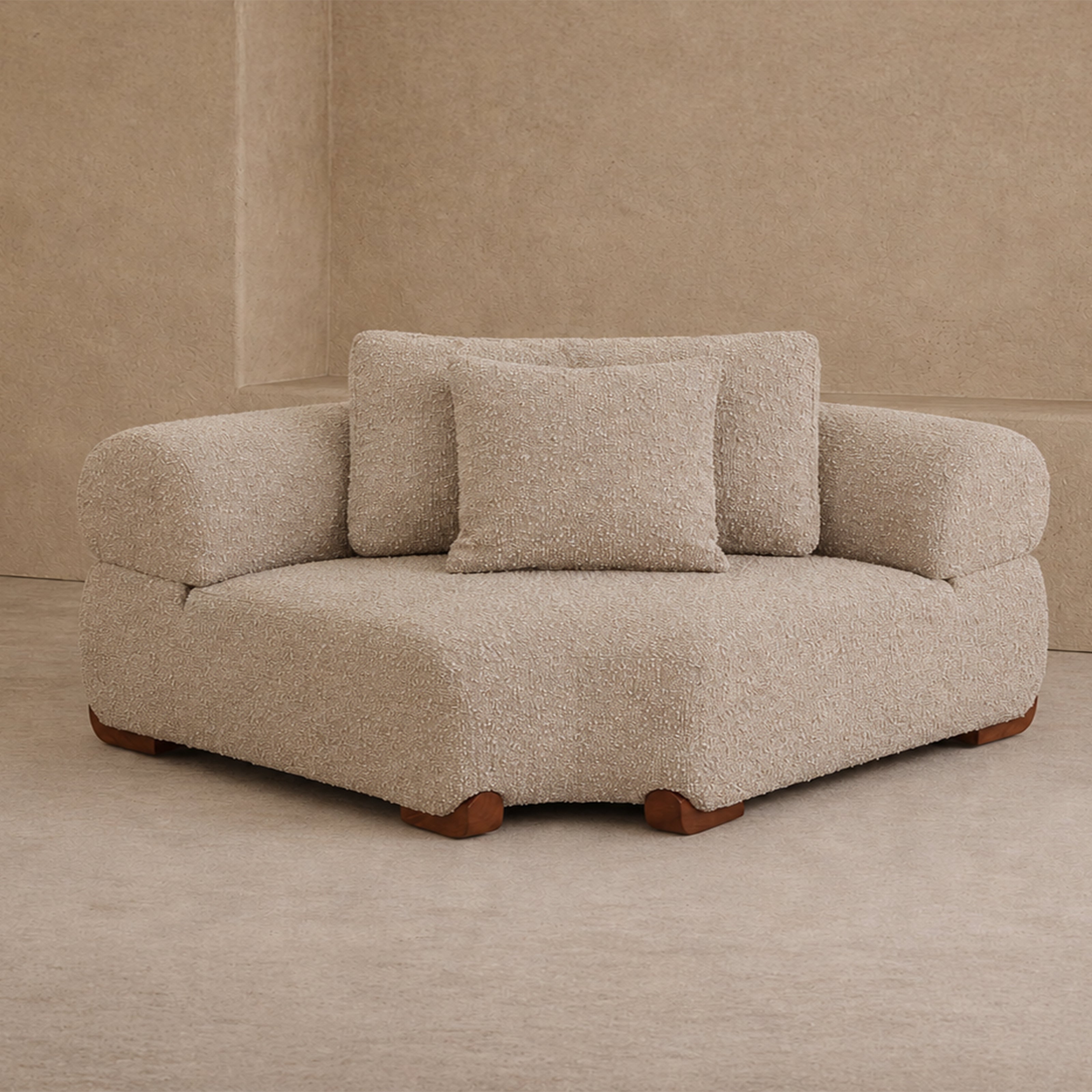Cotto Modular Sofa Corner - Amalfy Taupe & Middle Brown by Liang & Eimil