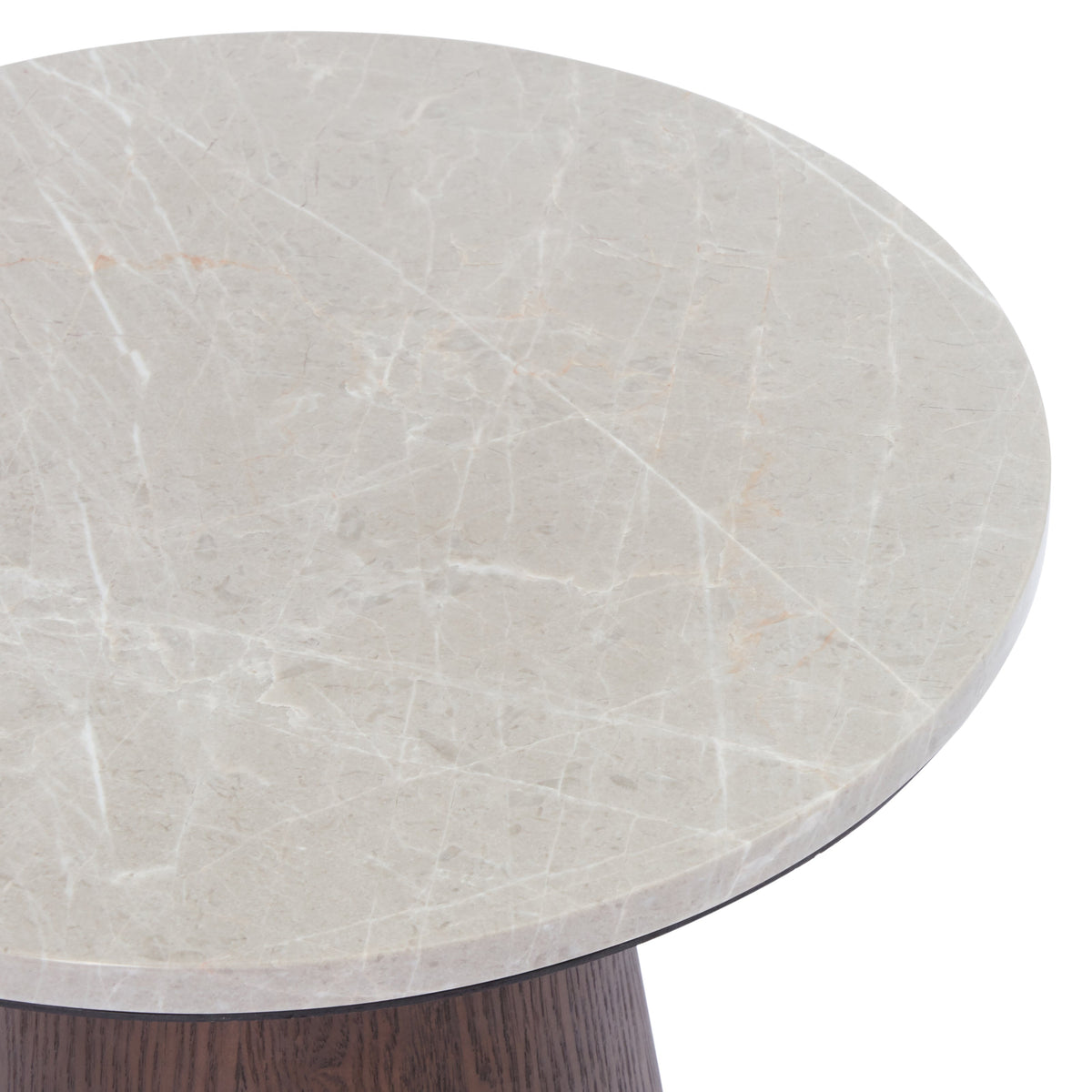 Emilio Side Table - Dark Brown & Beige Marble Liang & Eimil