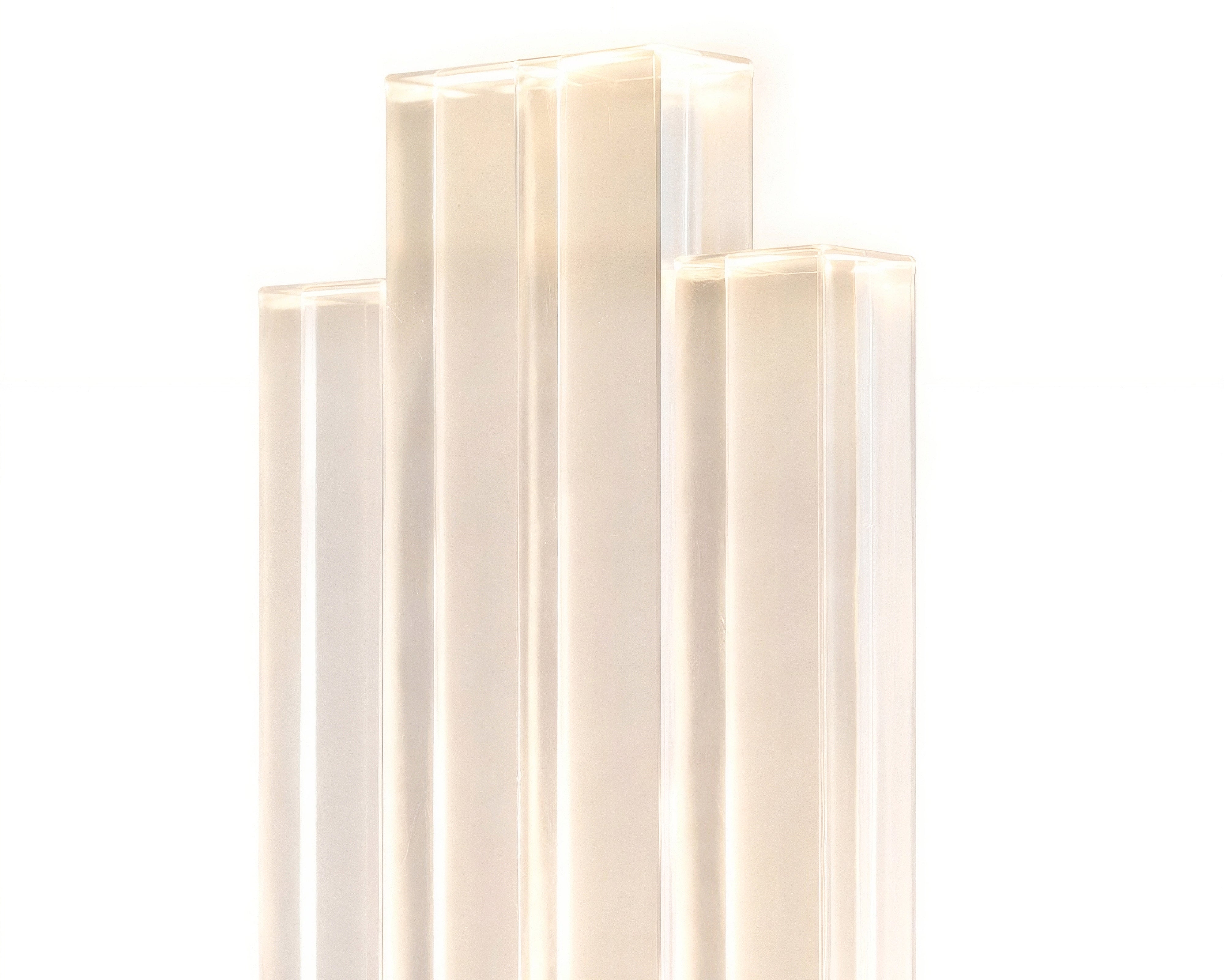 Bravura Brushed Brass Wall Light with Acrylic Light Shade by Liang & Eimil
