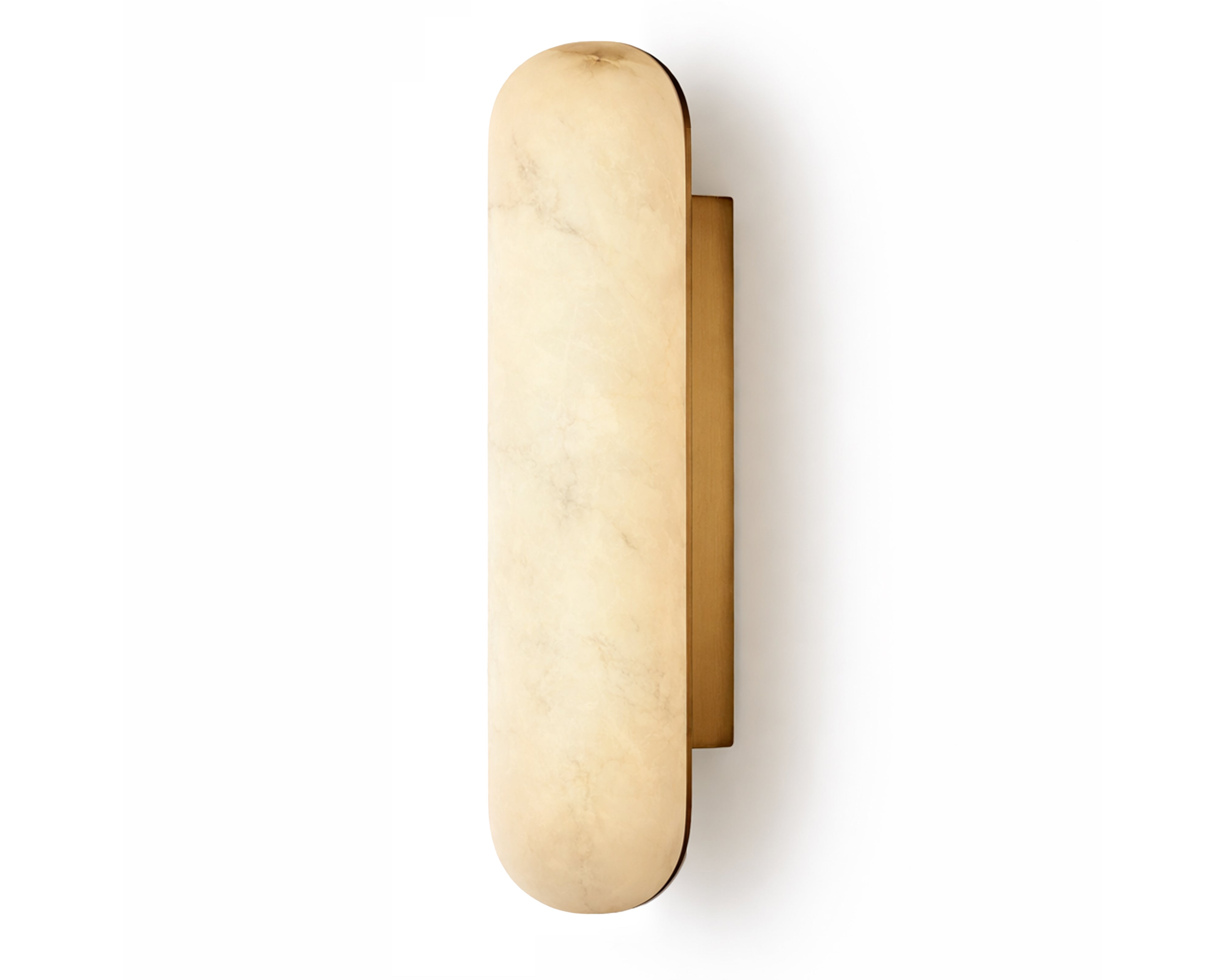 Alura Brushed Brass Wall Light with Alabaster Light Shade by Liang & Eimil
