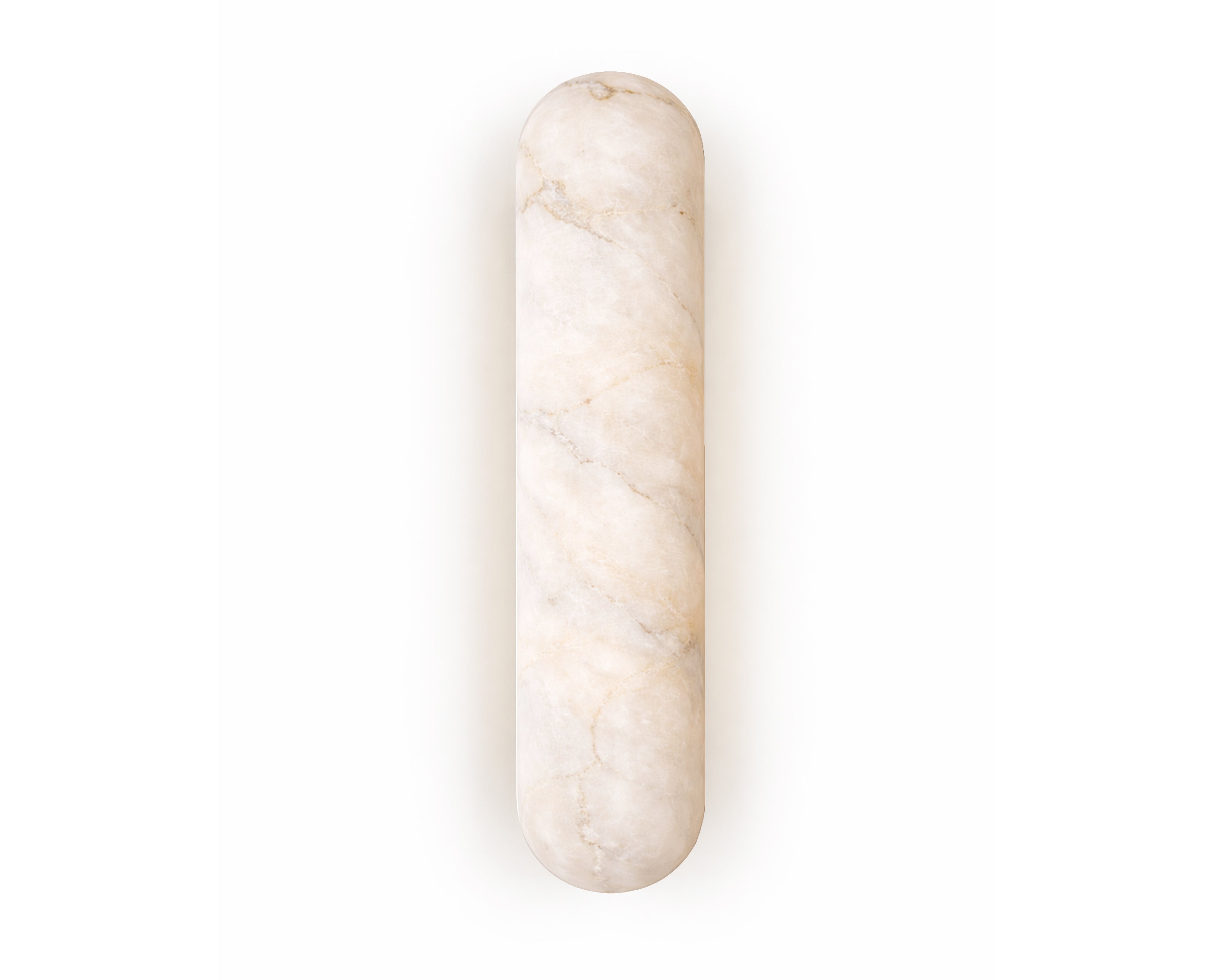 Alura Brushed Brass Wall Light with Alabaster Light Shade by Liang & Eimil