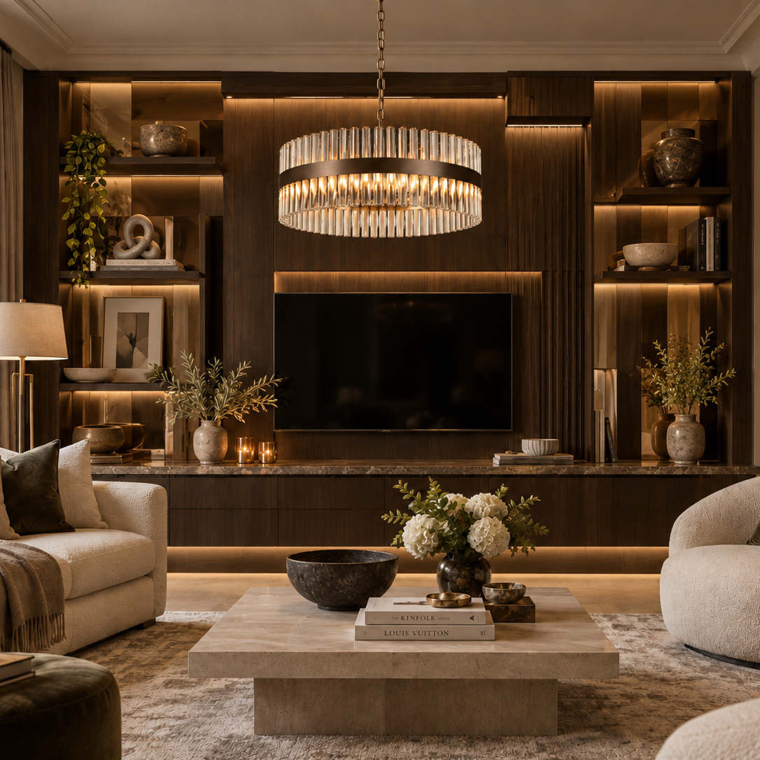 London Bronze & Glass Pendant Ceiling Light by Luxe Collection