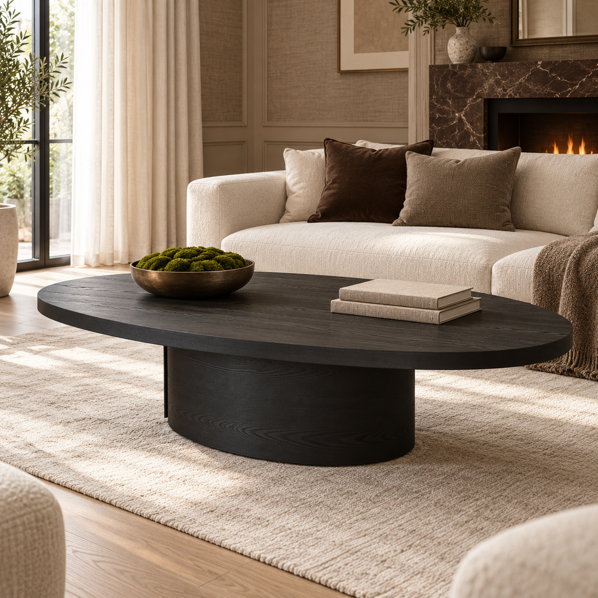 Lugano Dark Oak Wood Coffee Table - Dark Oak Berkeley Designs