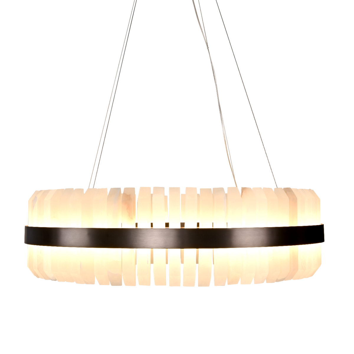 Lunara Bronze & Alabaster Pendant 80cm by Decorum Collection