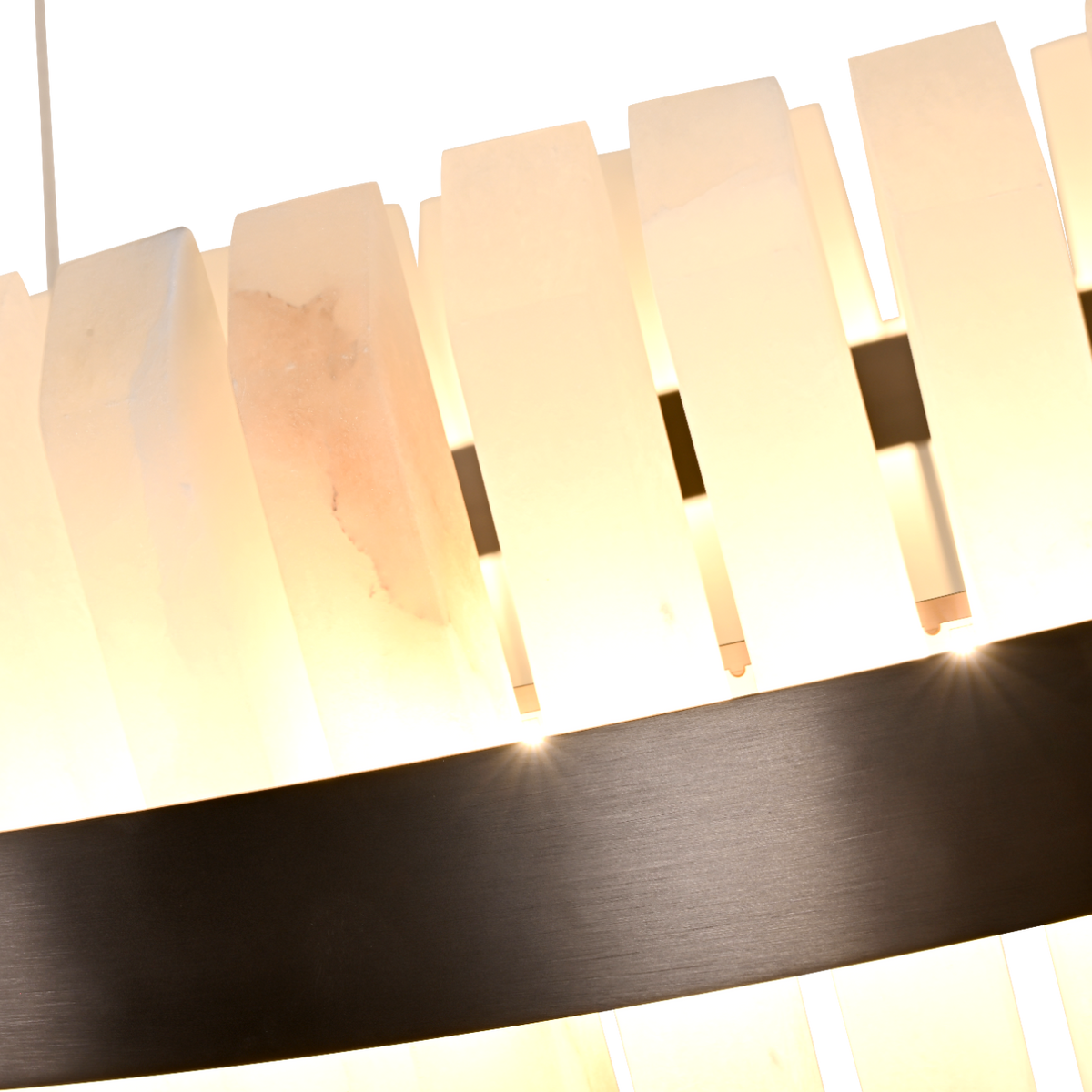 Lunara Bronze & Alabaster Pendant 80cm by Decorum Collection