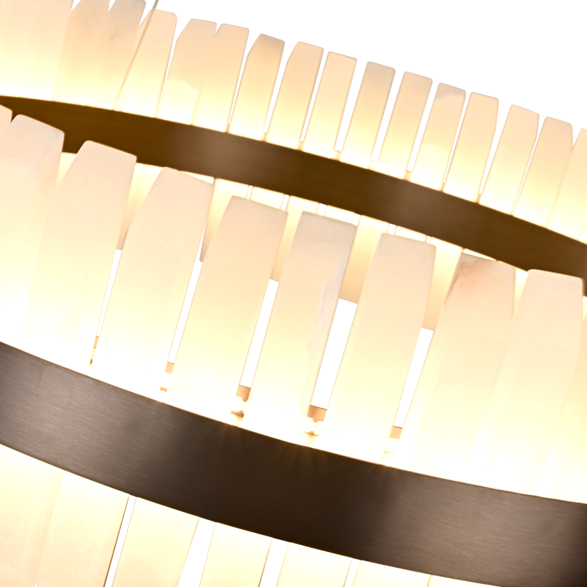 Lunara Bronze & Alabaster Pendant 80cm by Decorum Collection
