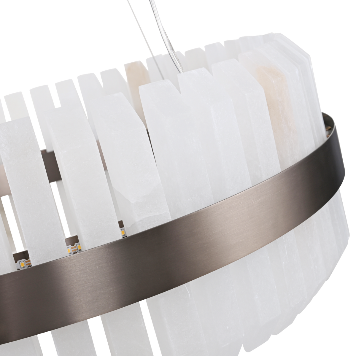 Lunara Bronze & Alabaster Pendant 65cm by Decorum Collection