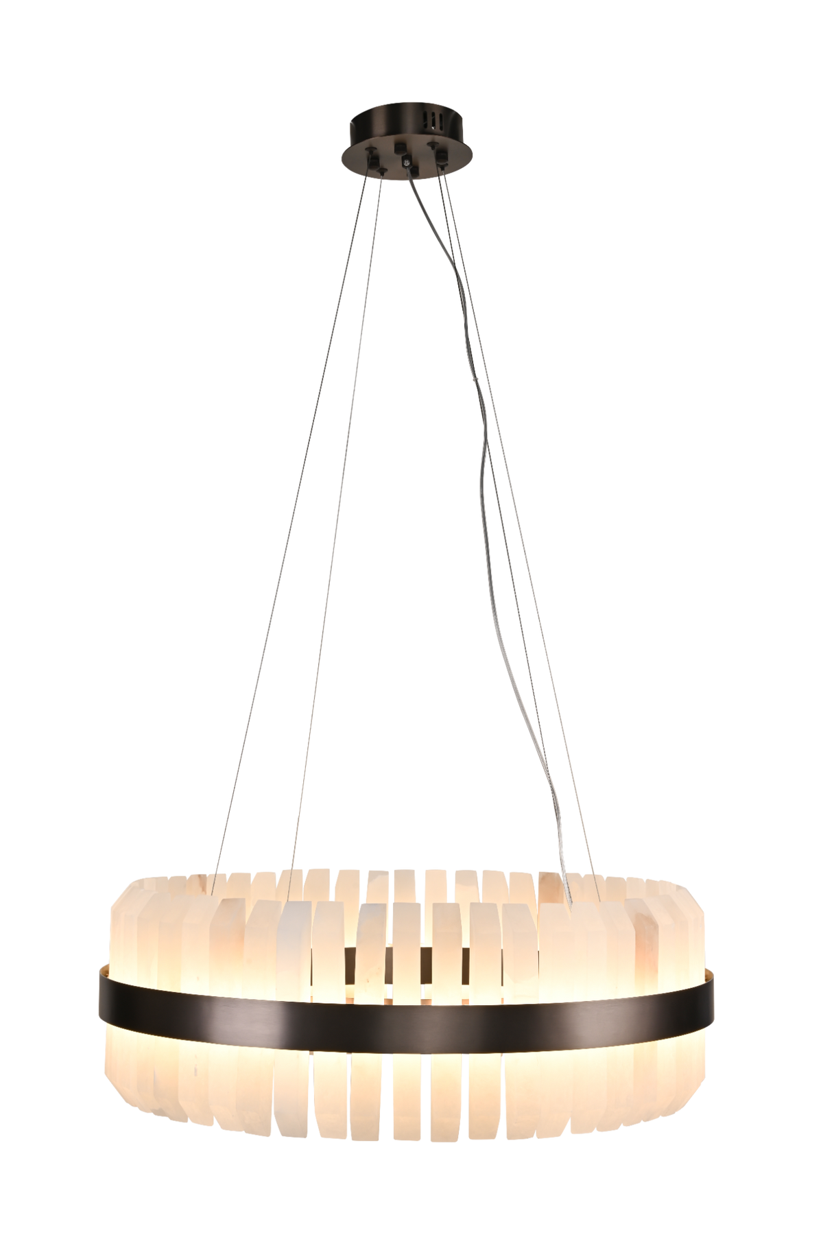 Lunara Bronze & Alabaster Pendant 65cm by Decorum Collection