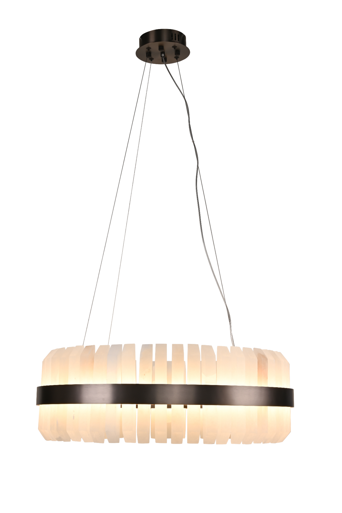 Lunara Bronze & Alabaster Pendant 65cm by Decorum Collection