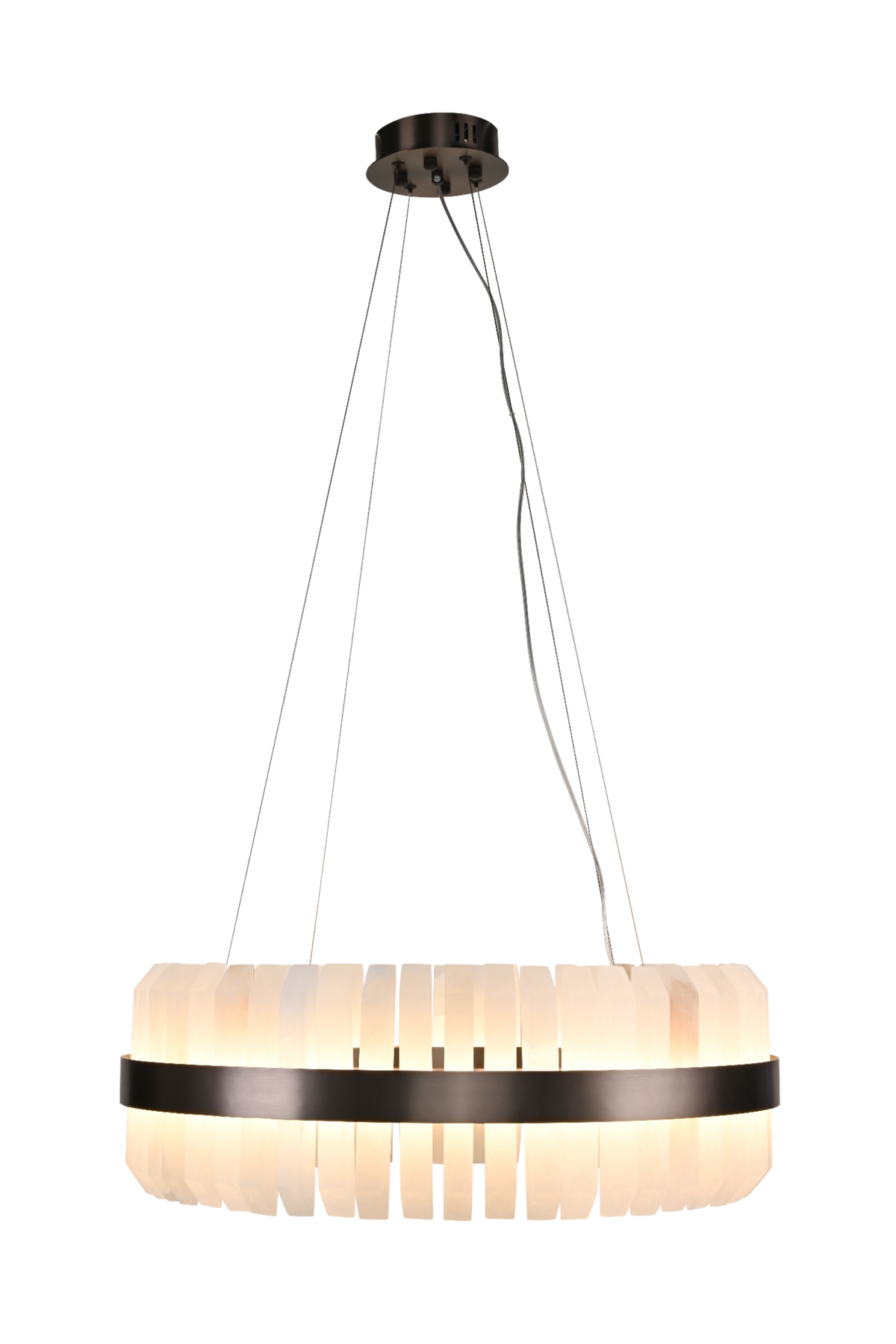 Lunara Bronze & Alabaster Pendant 65cm by Decorum Collection