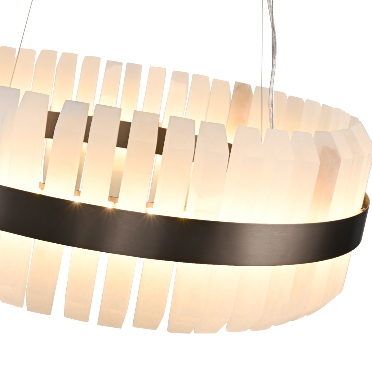 Lunara Bronze & Alabaster Pendant 65cm by Decorum Collection
