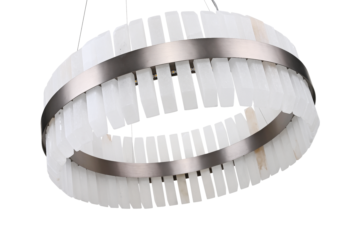 Lunara Bronze & Alabaster Pendant 65cm by Decorum Collection
