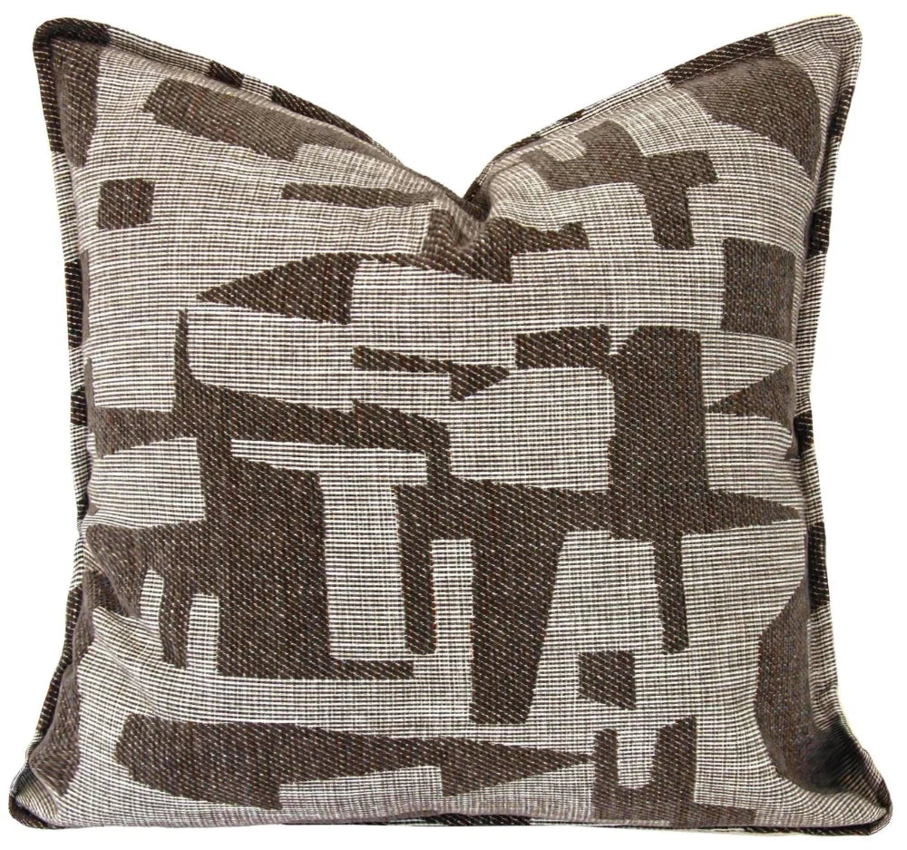 Monaco Taupe Linen Effect Cushion 50 cm Malini