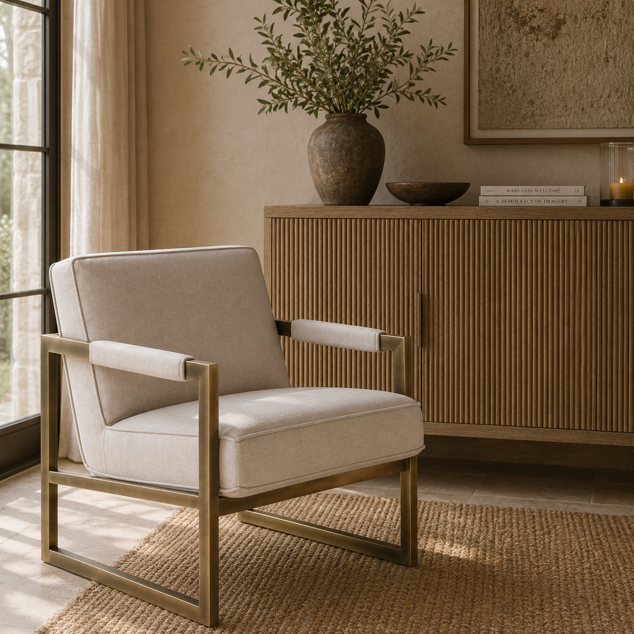 Mickleton Occasional Chair - Cream by D.I. Designs