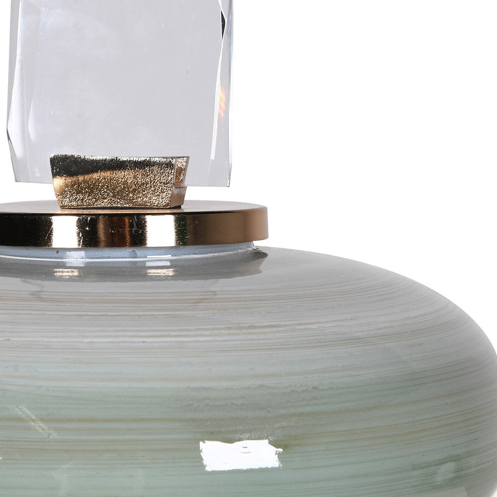 Large Green to Brown Ombré Jewel Lidded Jar Kensington