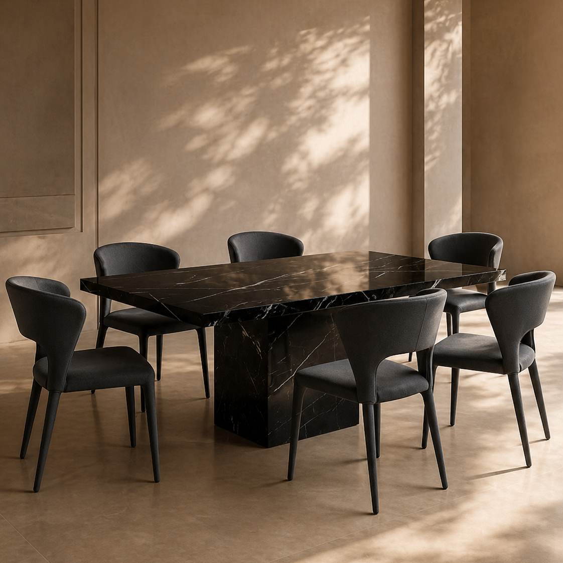 Noche Marble Dining Table by Tommy Franks
