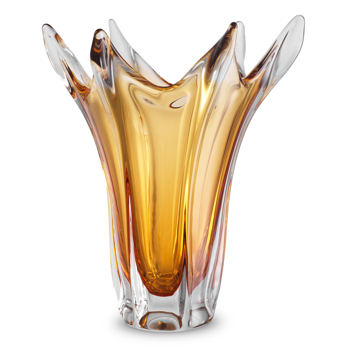 Vase Sutter yellow glass by Eichholtz