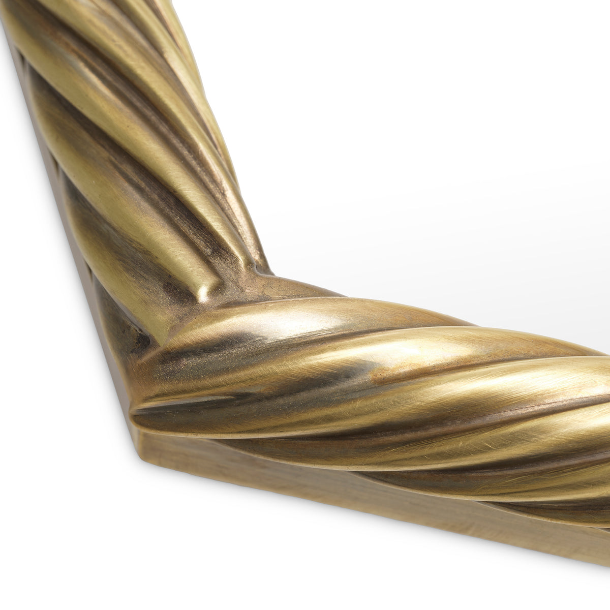 Tray Salvi Hexagon vintage brass finish by Eichholtz