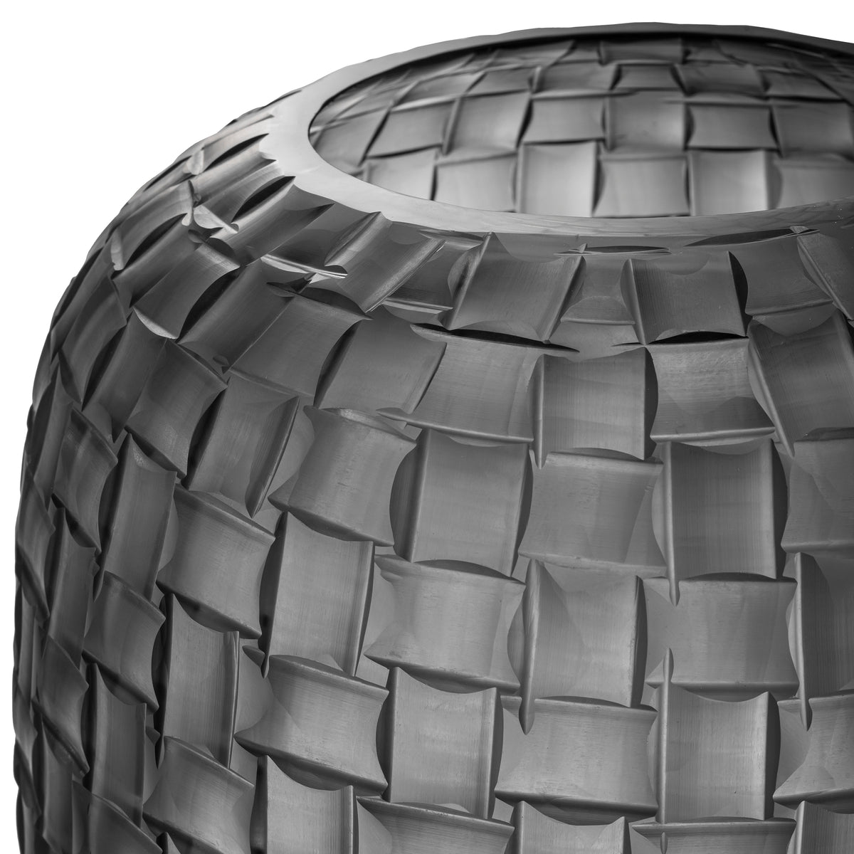 Vase Varese S grey glass by Eichholtz
